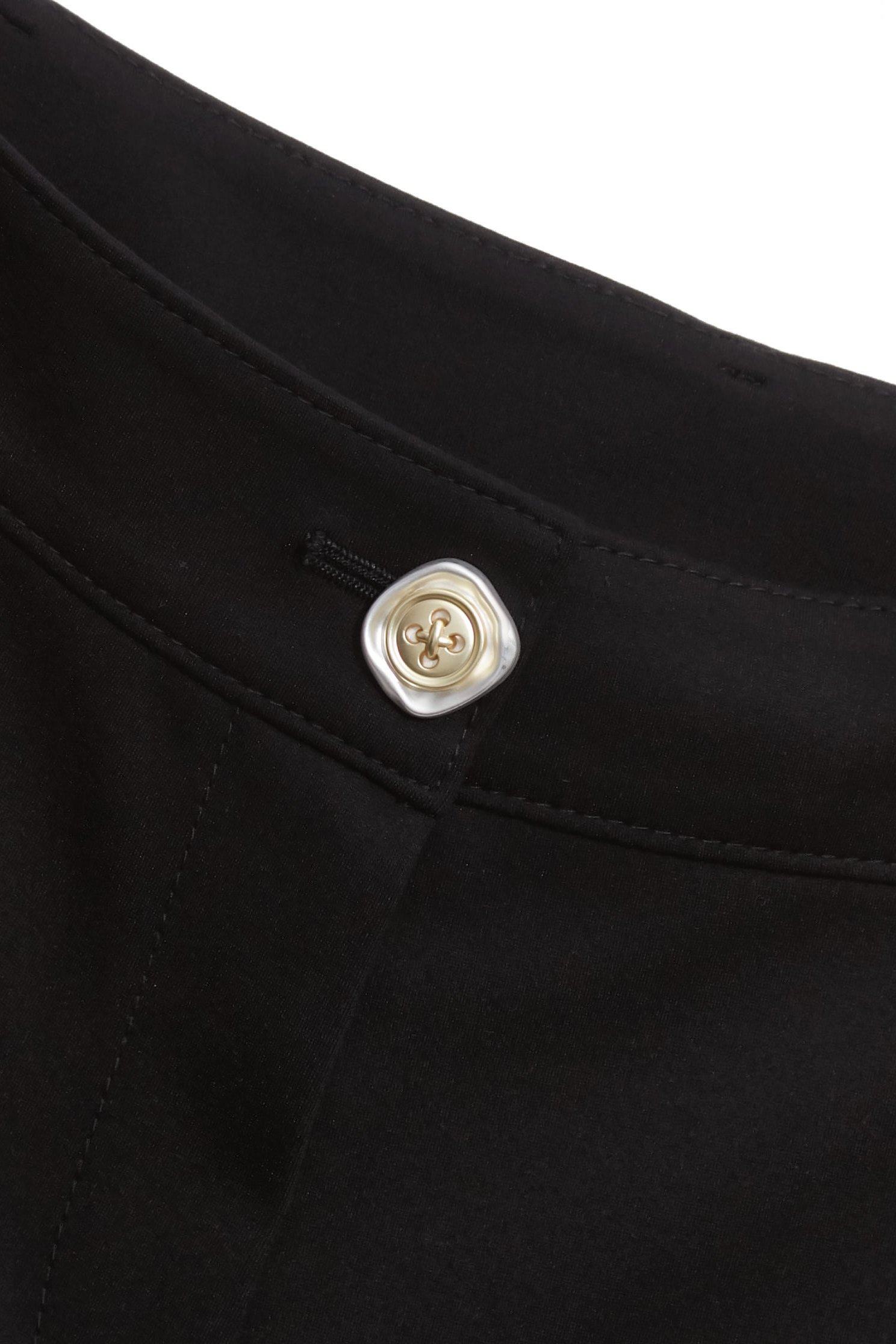 Lace Detail Straight Cut PantsLace Detail Straight Cut Pants,Office Looks,Bell-bottoms,Season (SS) Look,simple outfits,Lace,pants,Black pants