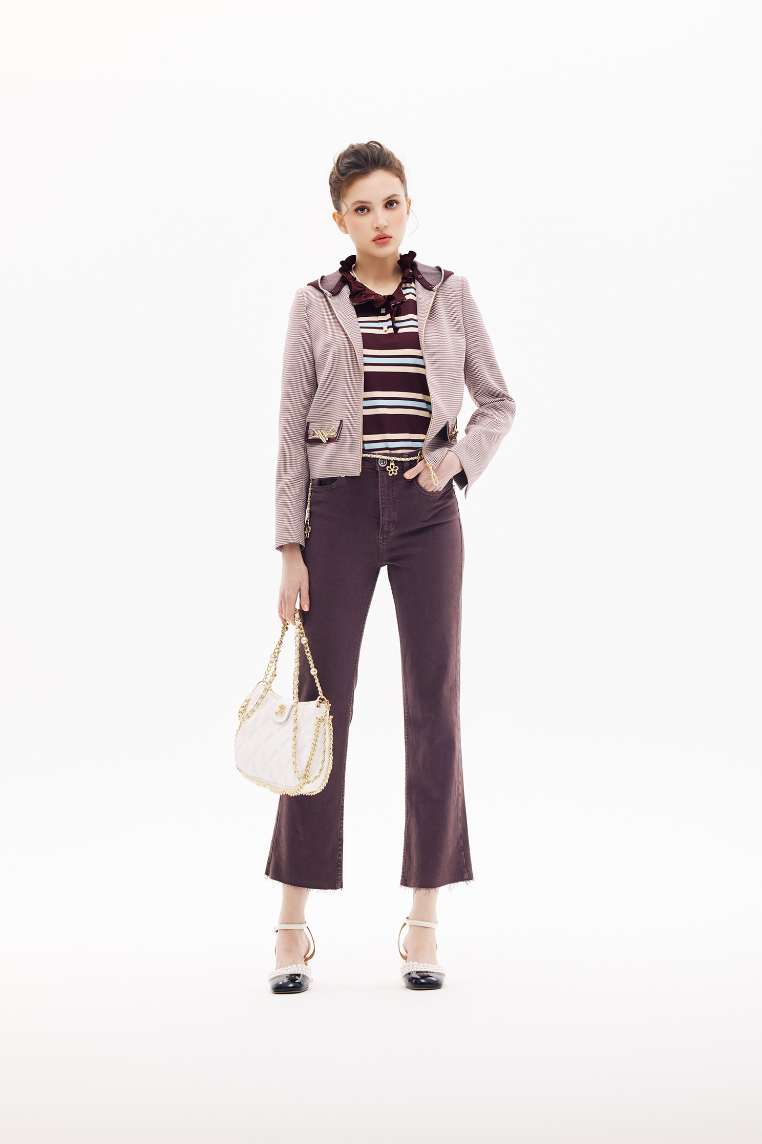 Mahagony Boot Leg JeansMahagony Boot Leg Jeans,Season (SS) Look,Denim,Jeans,Cotton,bows,pants