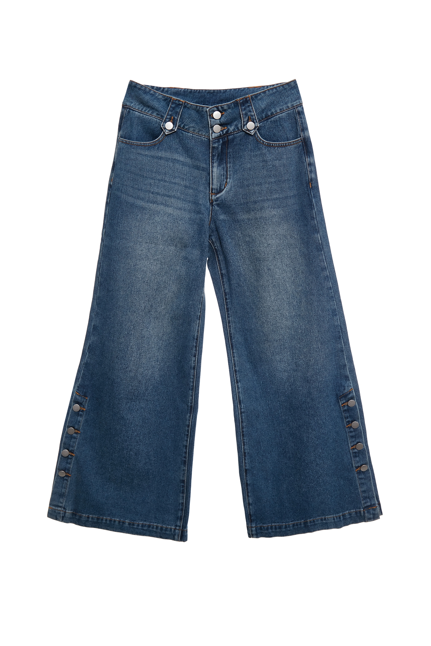 Side Slit Detail Wide Leg JeansSide Slit Detail Wide Leg Jeans,Season (SS) Look,Denim,Jeans,pants