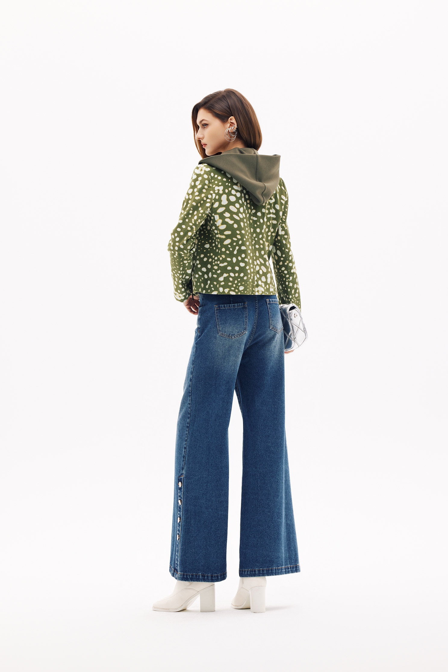 Side Slit Detail Wide Leg JeansSide Slit Detail Wide Leg Jeans,Season (SS) Look,Denim,Jeans,pants