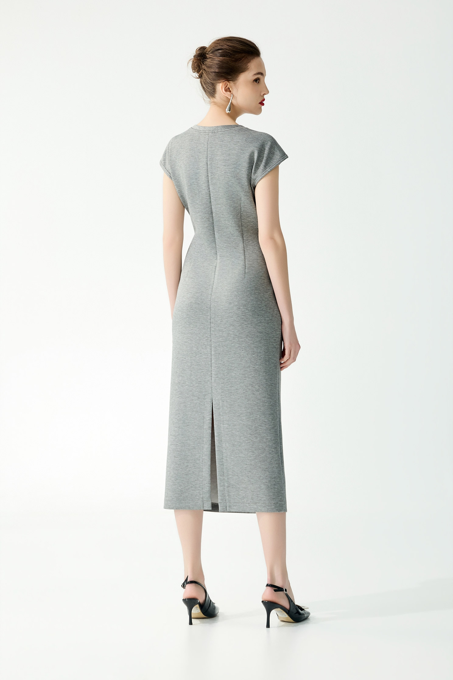 Minimalist Gathered Waist Detail DressMinimalist Gathered Waist Detail Dress,Dresses,Season (SS) Look