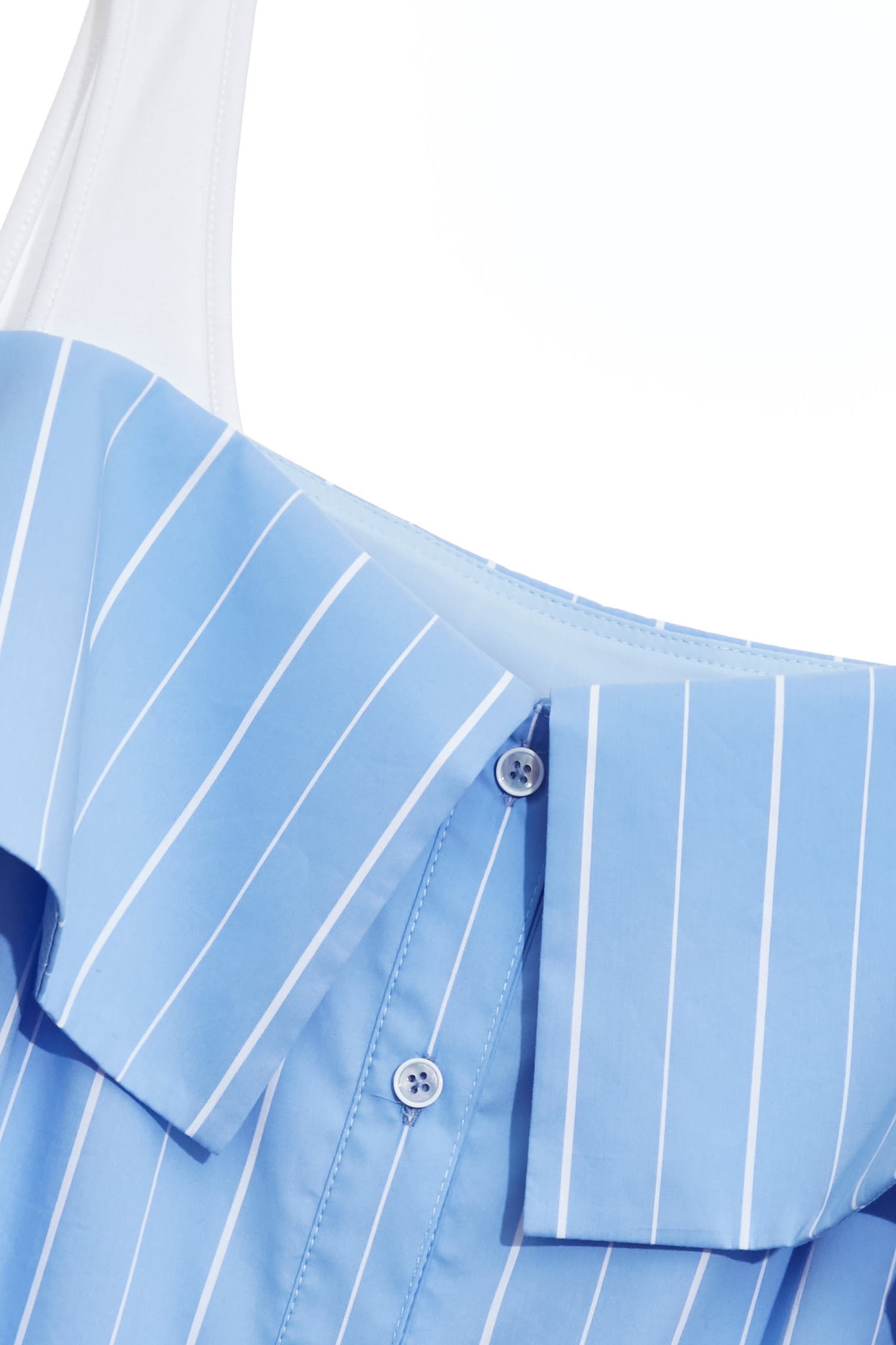 Pinstripe Cold Shoulder DressPinstripe Cold Shoulder Dress,Dresses,Denim,Season (SS) Look,Stripe