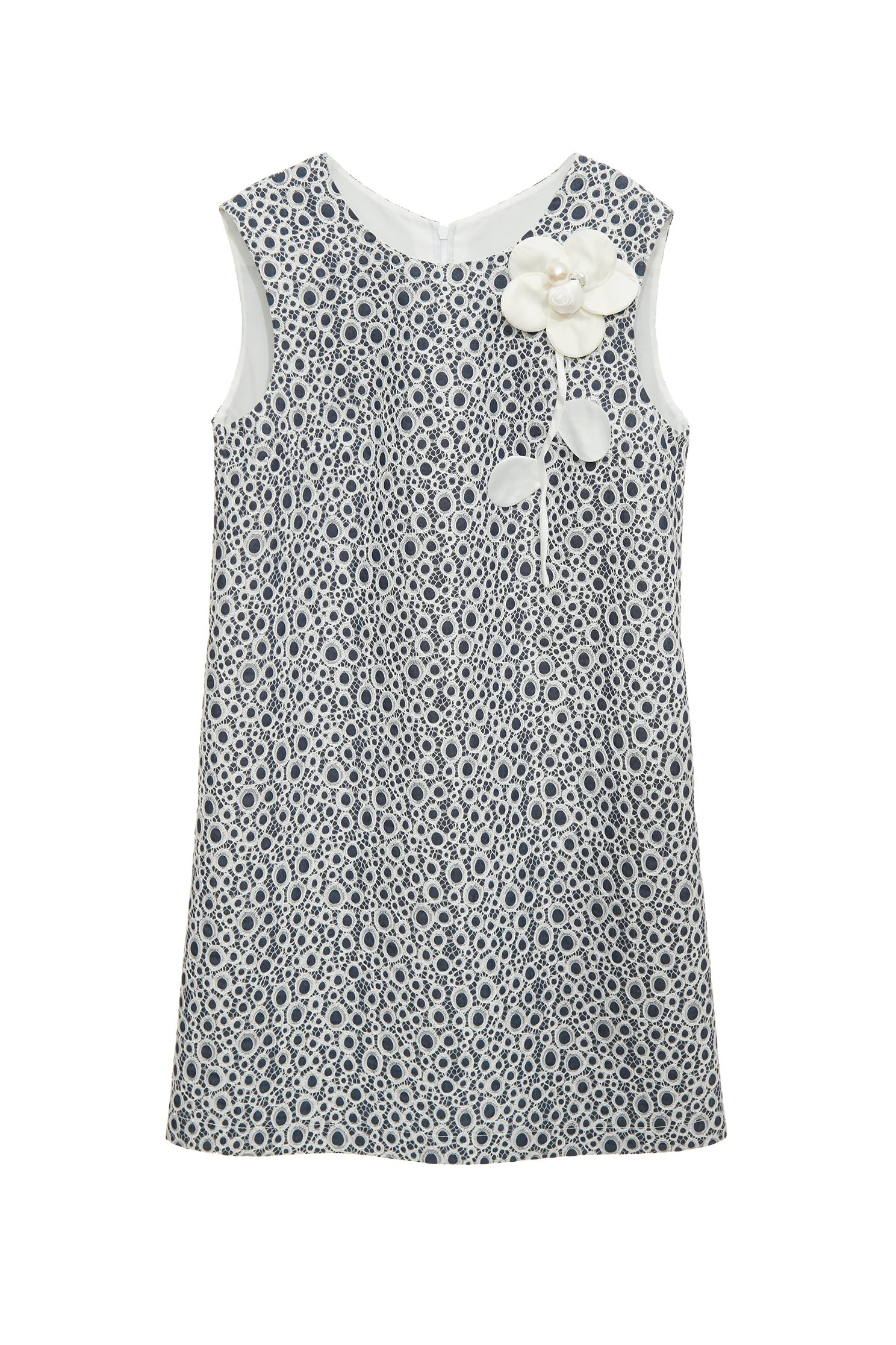 Hollow Out Embroidery Lace Sleeveless DressHollow Out Embroidery Lace Sleeveless Dress,Dresses,Lace dresses,Season (SS) Look,Denim,blossoms,Lace,Lace dresses