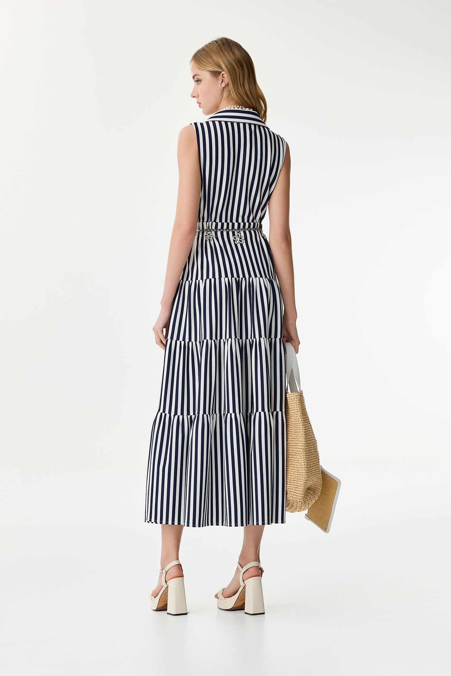 Front Knot Navy Stripe Maxi DresssFront Knot Navy Stripe Maxi Dresss,Dresses,Season (SS) Look,co-ord sets,Stripe