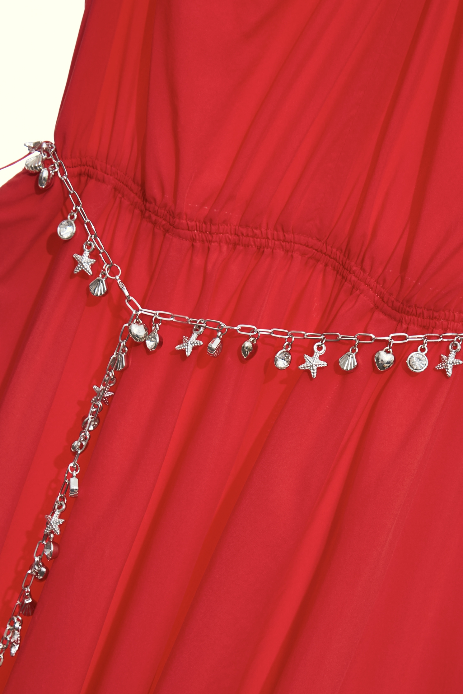 V-neckline Knot Detail Maxi DressV-neckline Knot Detail Maxi Dress,Dresses,Season (SS) Look