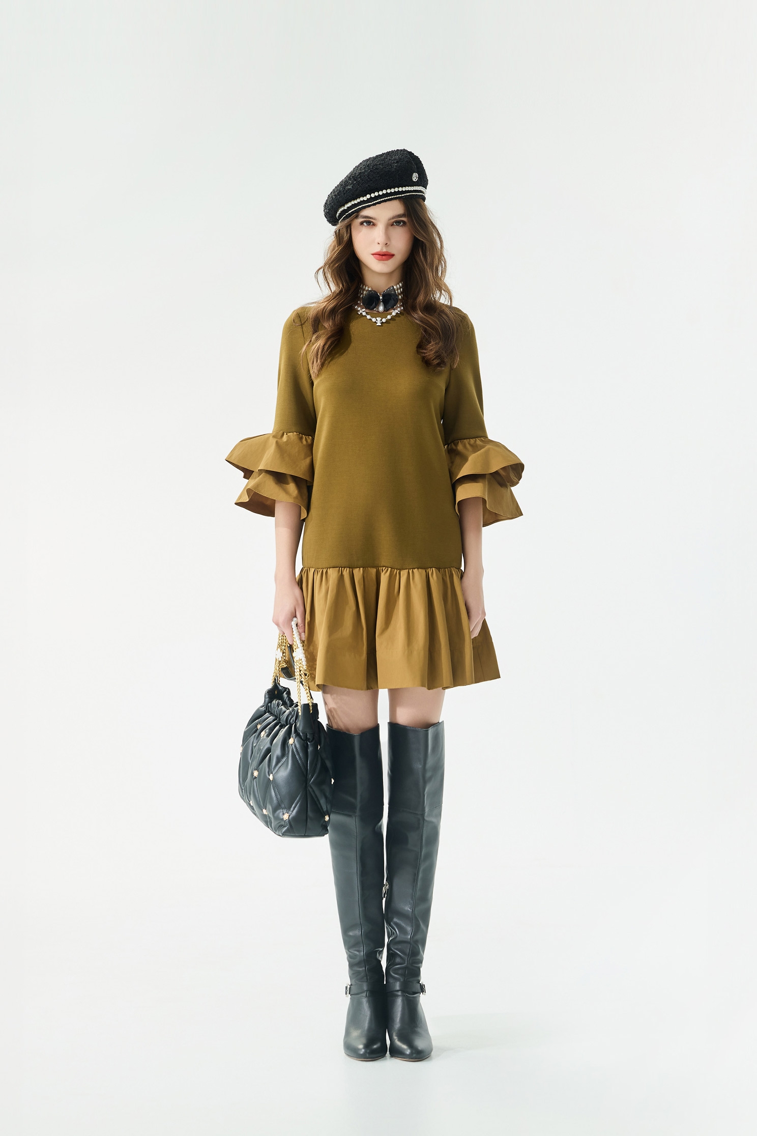 Two Tone Retro Short DressTwo Tone Retro Short Dress,Dresses,Season (AW) Look