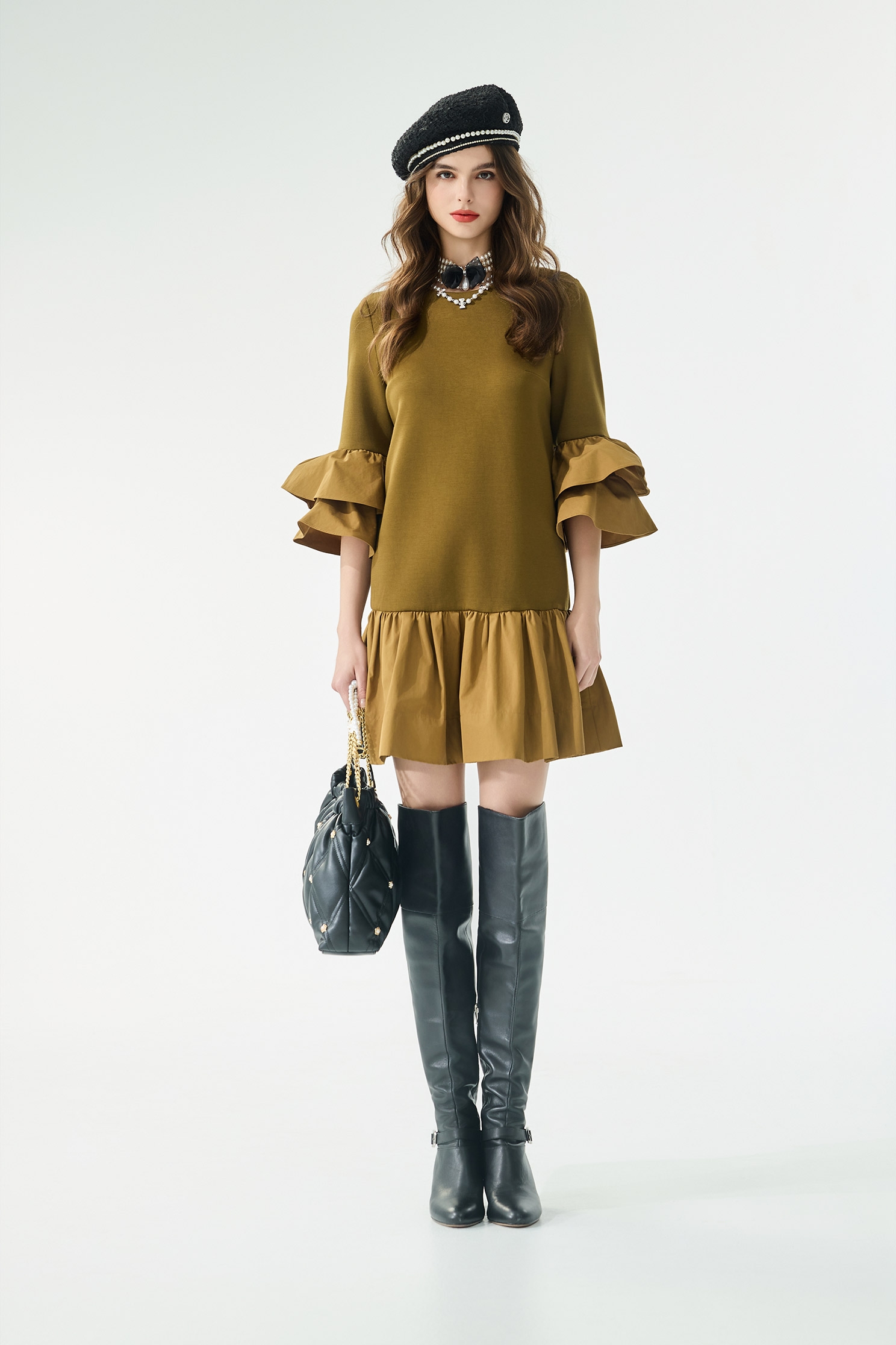 Two Tone Retro Short DressTwo Tone Retro Short Dress,Dresses,Season (AW) Look