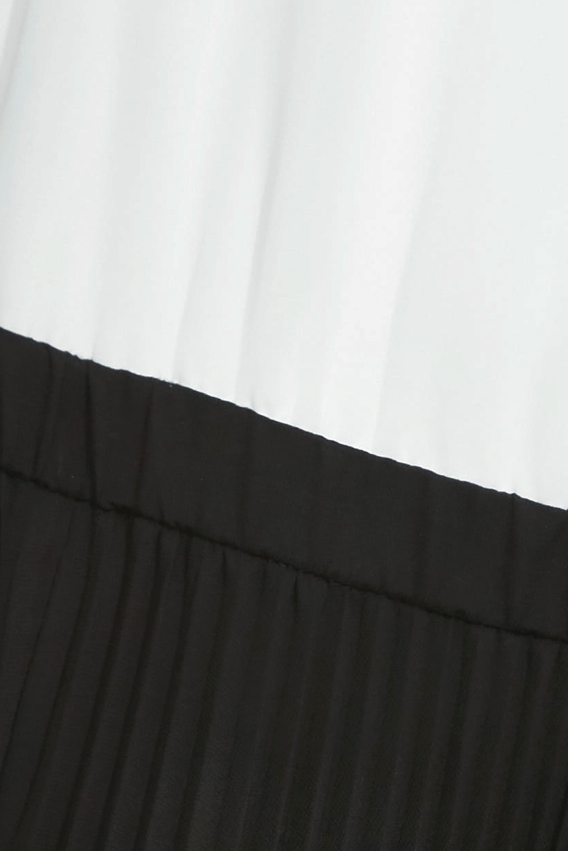 Pleated Detail Chiffon Maxi Dress,Dresses,Season (SS) Look,Back To Classic,Back To B/W,Black dresses