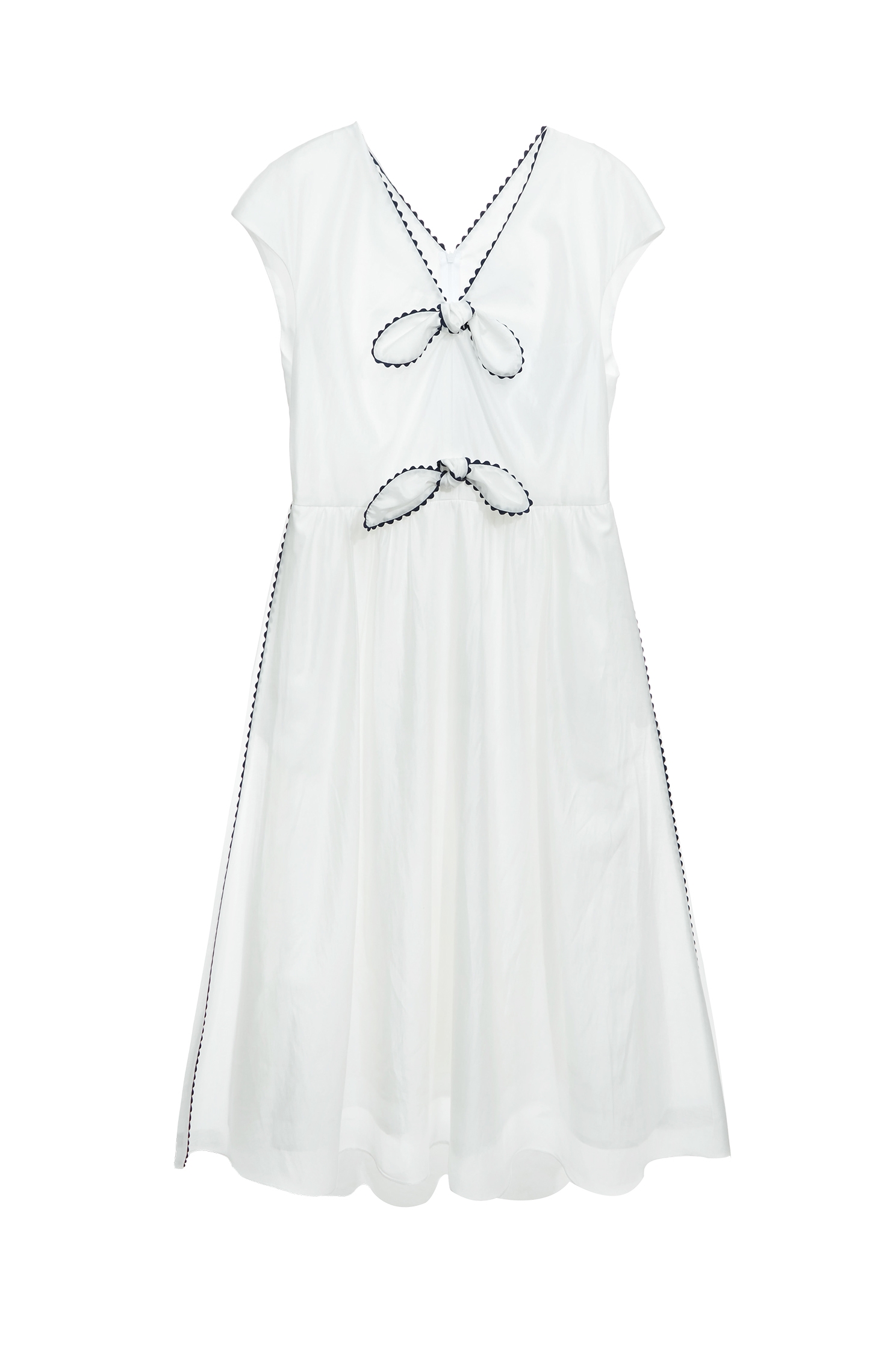 Front Bow Detail Midi DressFront Bow Detail Midi Dress,Dresses,Season (SS) Look,White dresses,Urban Fashion