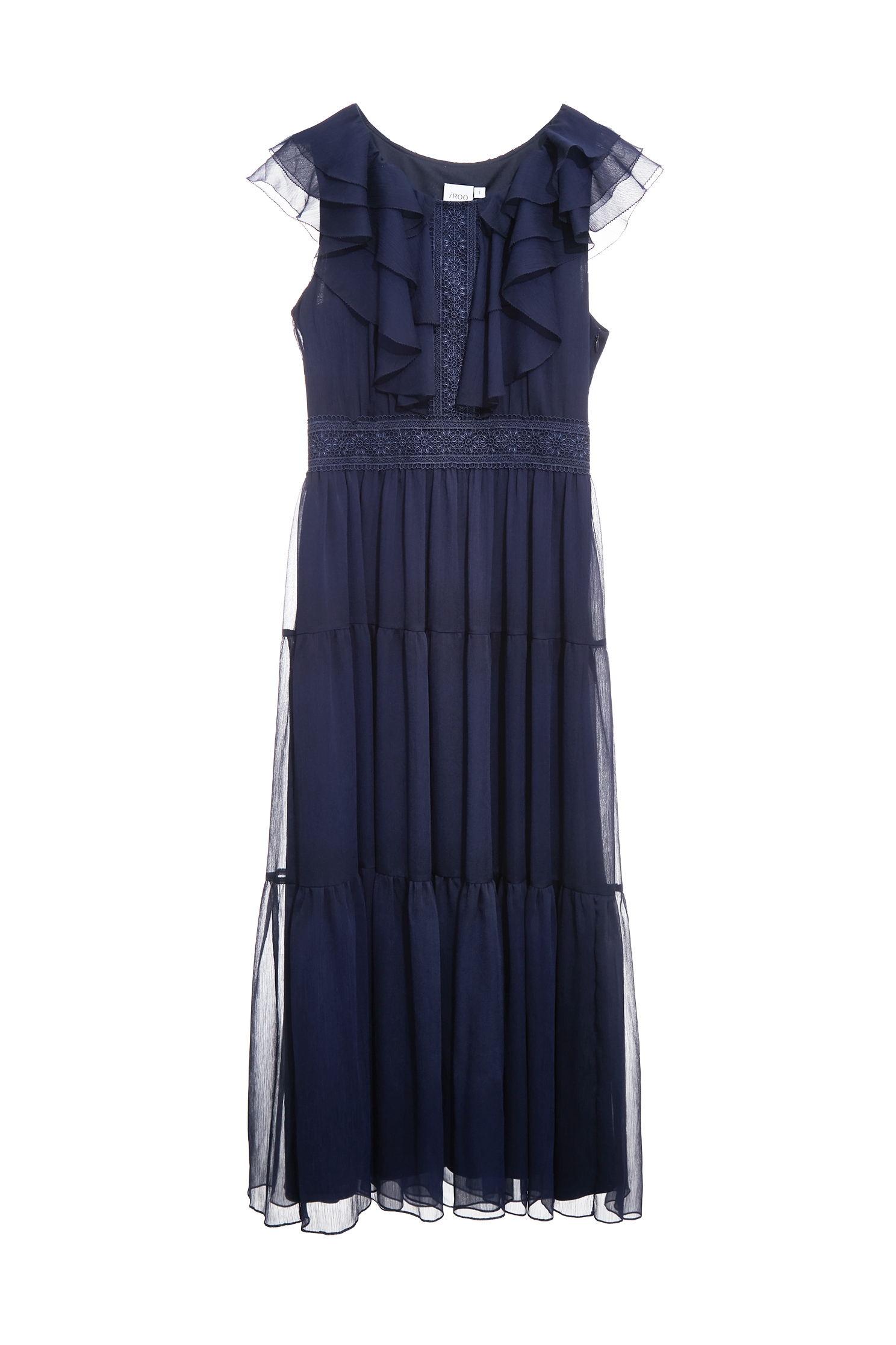 Lace Detail Ruffle Maxi DressLace Detail Ruffle Maxi Dress,Dresses,Chiffon dresses,Season (SS) Look,Lace,Chiffon,Chiffon dresses