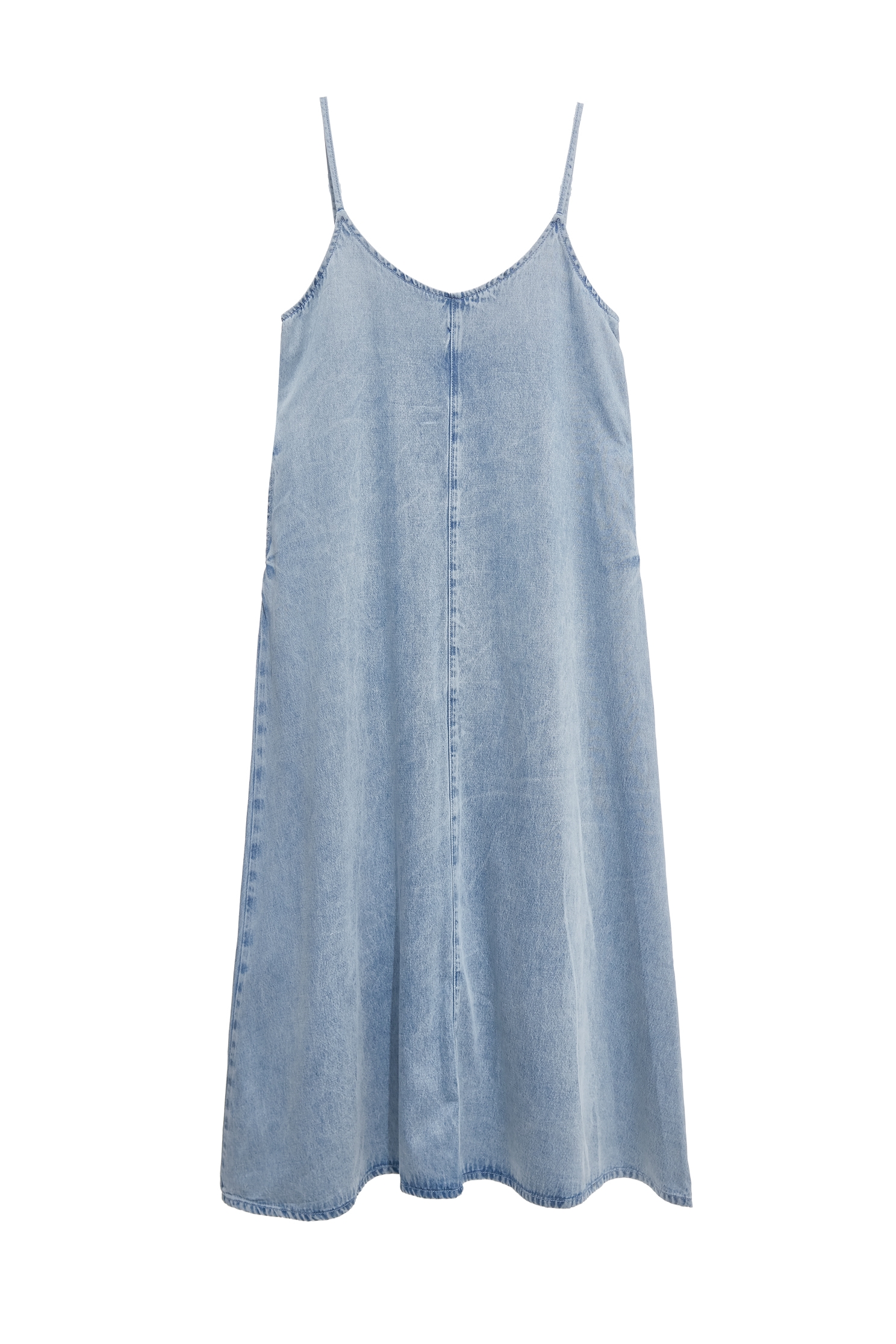 Loose Fit Denim Washed Maxi Dress,Dresses,Season (SS) Look,Denim