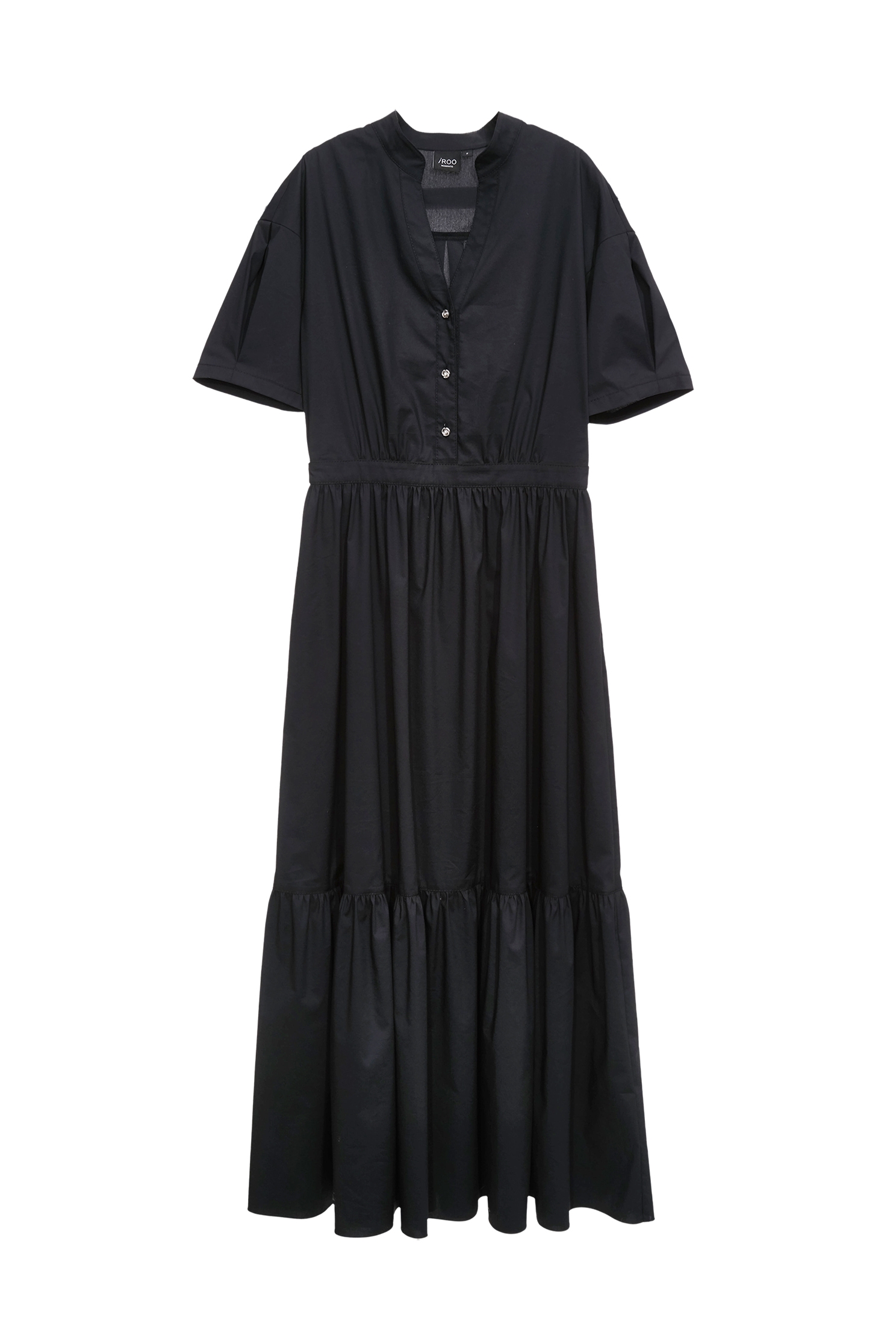 Short Sleeve Maxi Shirt DressShort Sleeve Maxi Shirt Dress,Dresses,Season (SS) Look,Back To Classic,Back To B/W,Black dresses