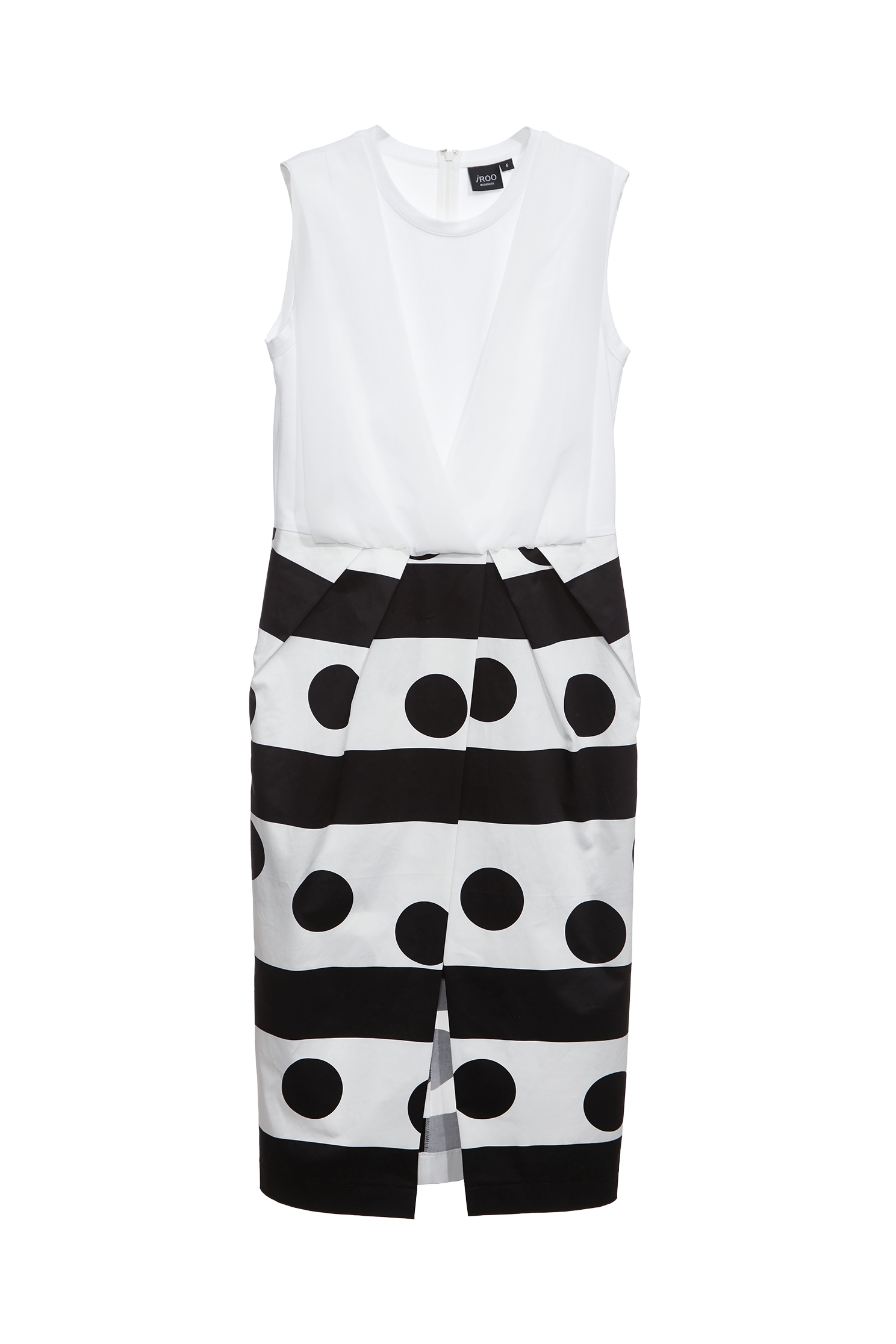 Stripe With Polka Dot Print Sleeveless DressStripe With Polka Dot Print Sleeveless Dress,Dresses,Season (SS) Look,dotcollection,Back To Classic,Back To B/W