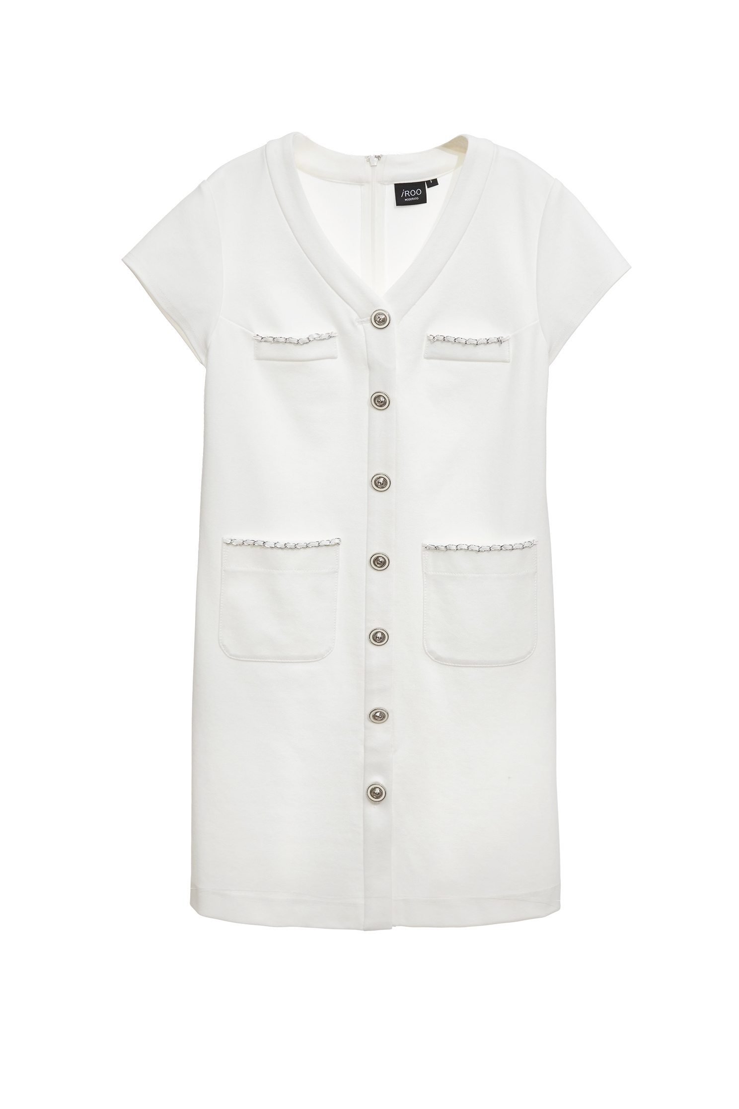 Short Sleeve Patch Pockets Short DressShort Sleeve Patch Pockets Short Dress,V-neck dresses,Dresses,Office Looks,Season (SS) Look,Short sleeve dresses,Valentine,upperclass