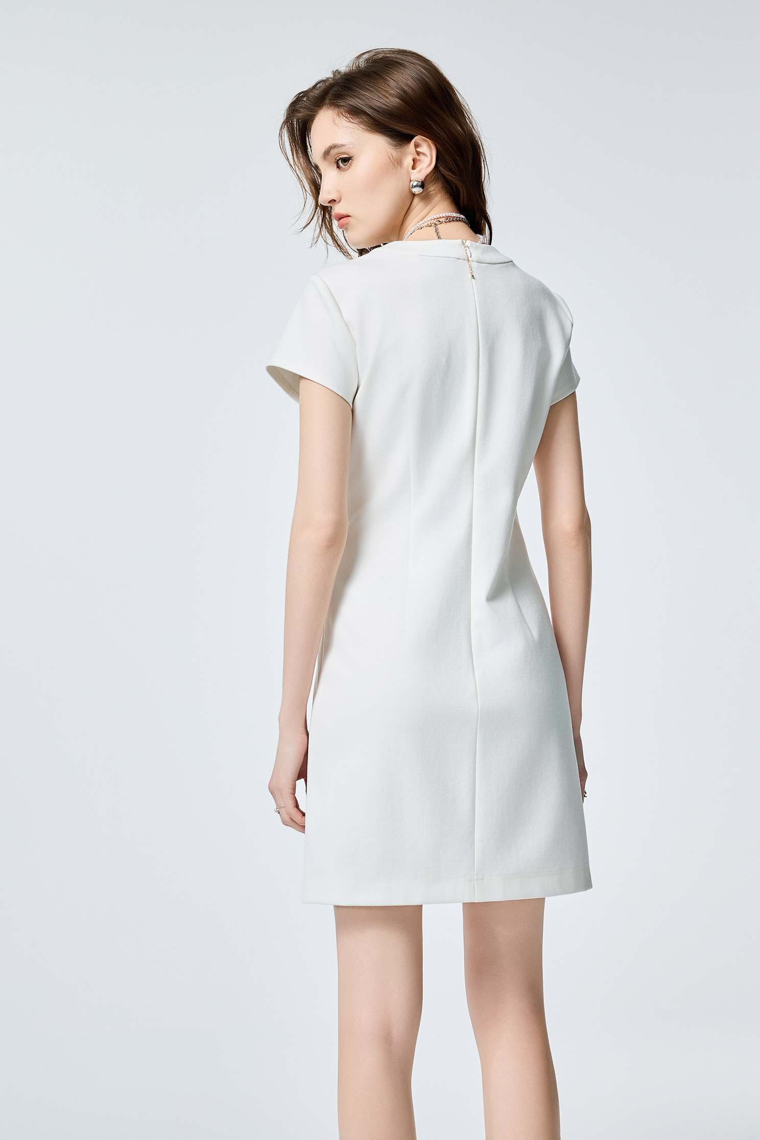 Short Sleeve Patch Pockets Short DressShort Sleeve Patch Pockets Short Dress,V-neck dresses,Dresses,Office Looks,Season (SS) Look,Short sleeve dresses,Valentine,upperclass