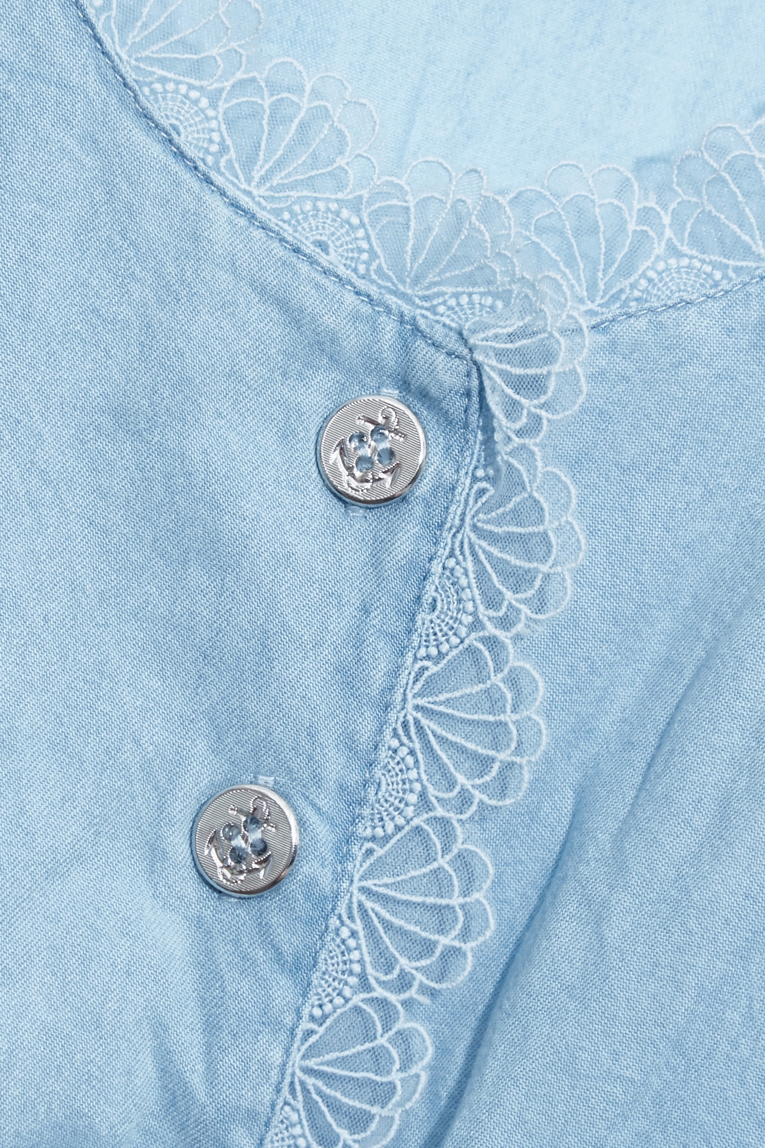 Lace Trim Detail Soft Denim DressLace Trim Detail Soft Denim Dress,Dresses,Season (SS) Look,Denim,Lace,Urban Fashion