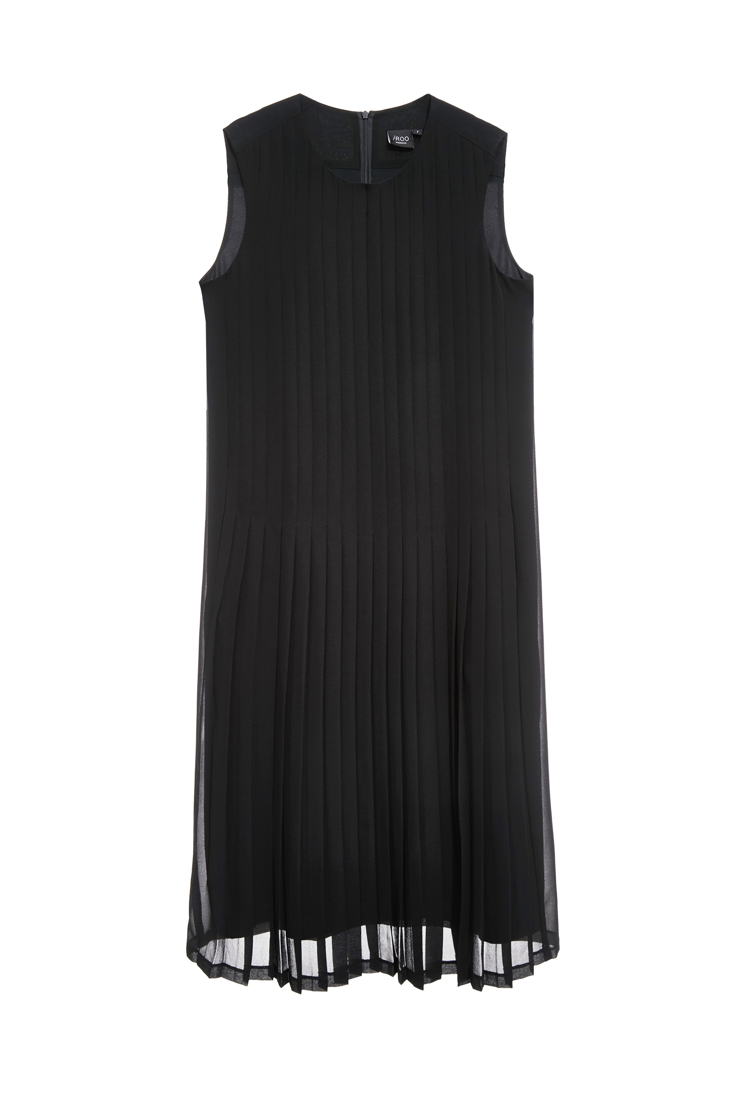 Pleated Sleeveless DressPleated Sleeveless Dress,Dresses,sleeveless tops,Season (SS) Look,sleeveless tops,Chiffon,Black dresses