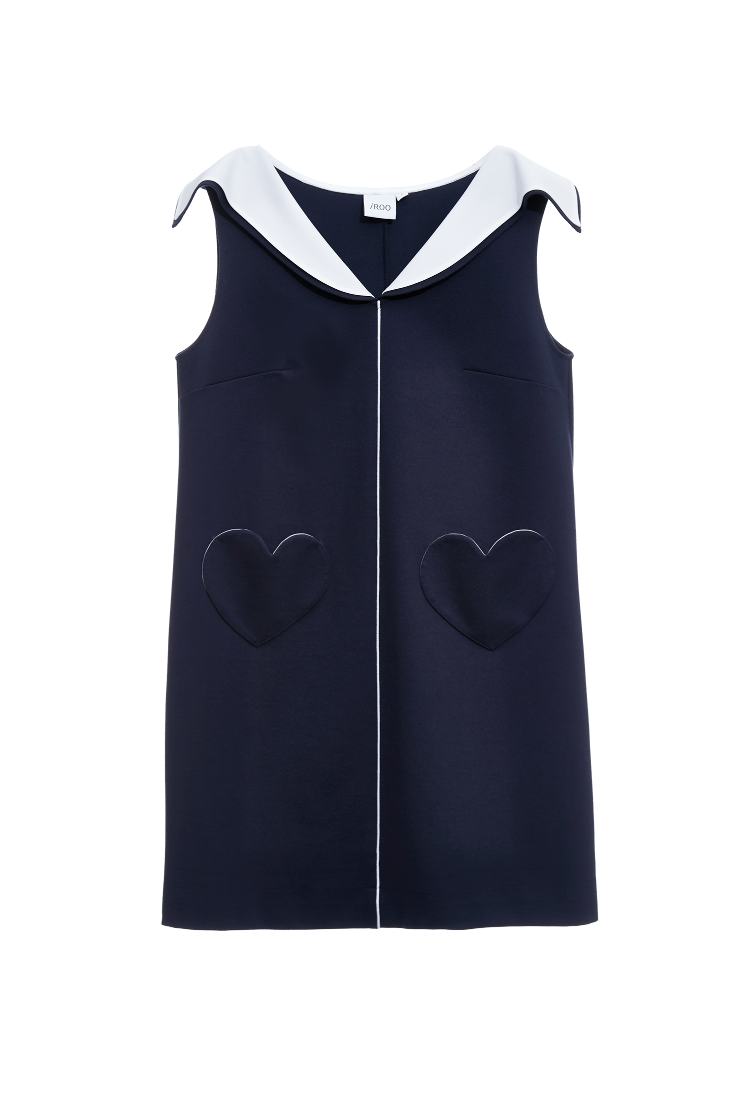Contrast Collar Navy DressContrast Collar Navy Dress,Dresses,Season (SS) Look
