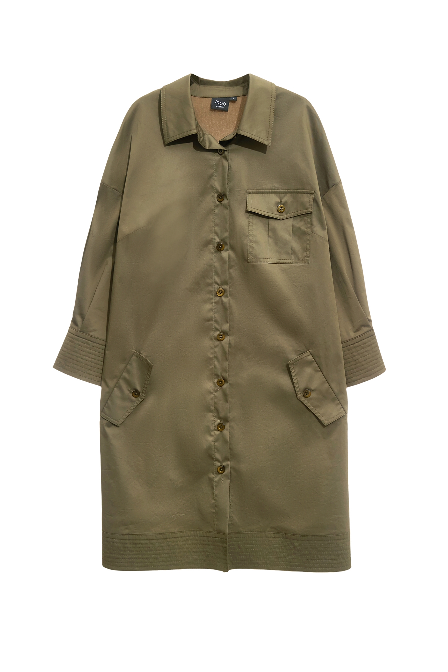 Moss Green Long Sleeve Shirt DressMoss Green Long Sleeve Shirt Dress,Dresses,Office Looks,Tops,Outerwear,Season (AW) Look,Blouses,Long shirts