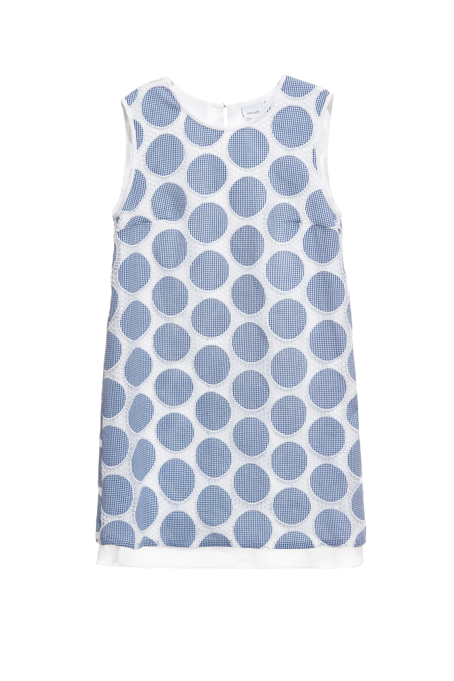 Polka Dot Embroidery Sleeveless DressPolka Dot Embroidery Sleeveless Dress,Dresses,Embroidered,Embroiderd dresses,Plaid,dotcollection,pearl,Season (AW) Look,Lace