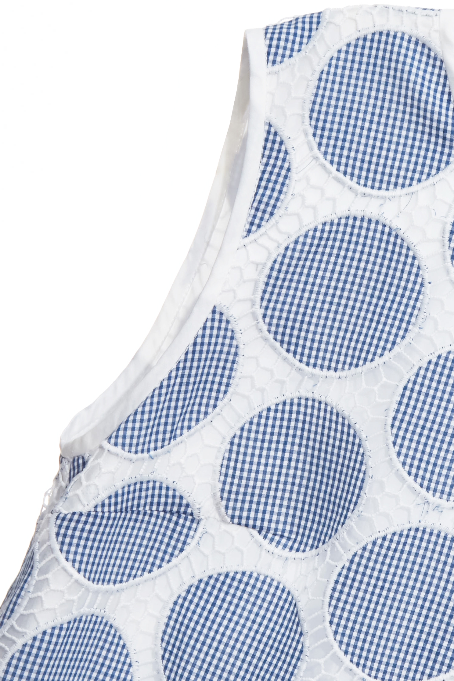 Polka Dot Embroidery Sleeveless DressPolka Dot Embroidery Sleeveless Dress,Dresses,Embroidered,Embroiderd dresses,Plaid,dotcollection,pearl,Season (AW) Look,Lace