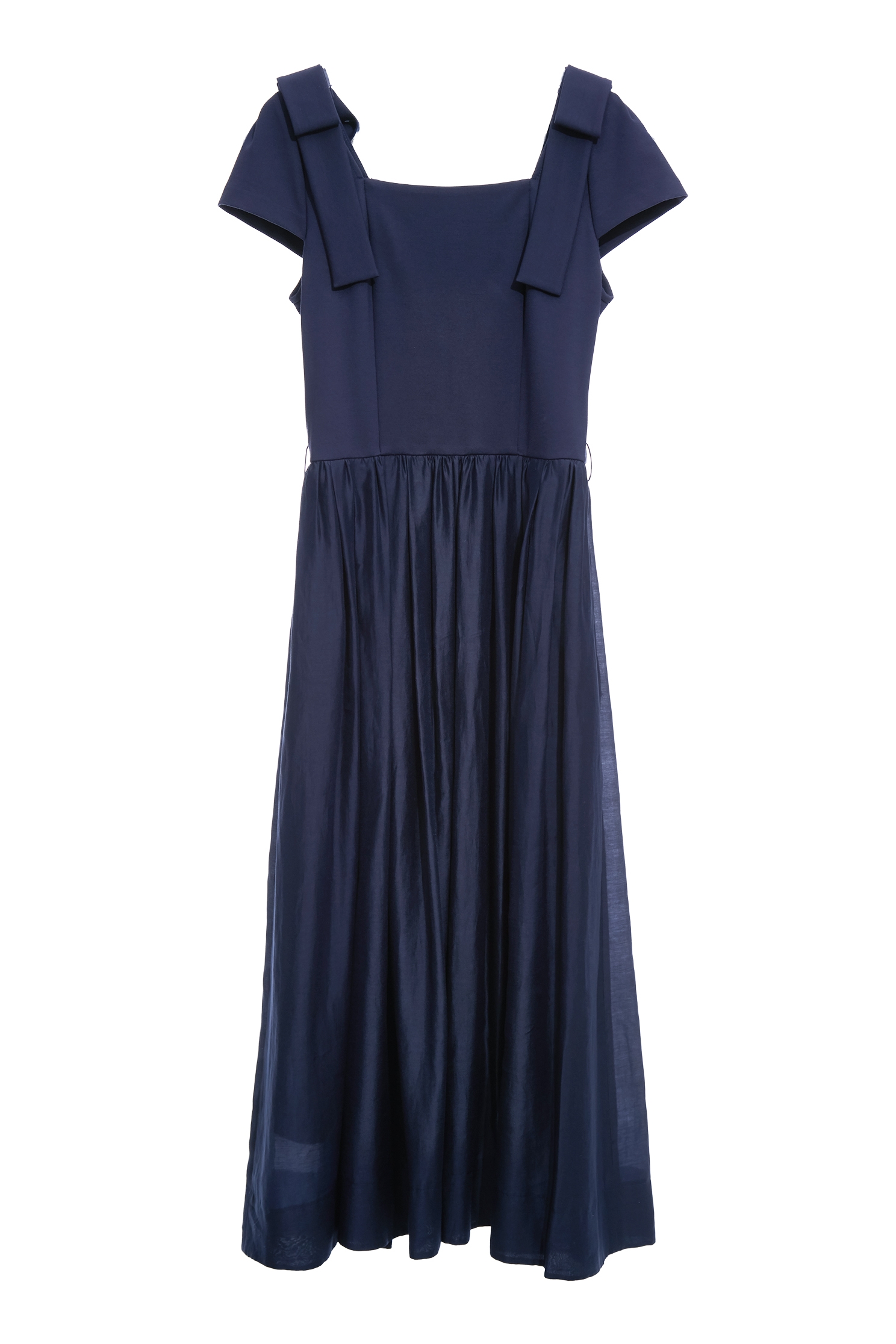 Shoulder Knot Detail Navy Dress,Dresses,Season (SS) Look,bows