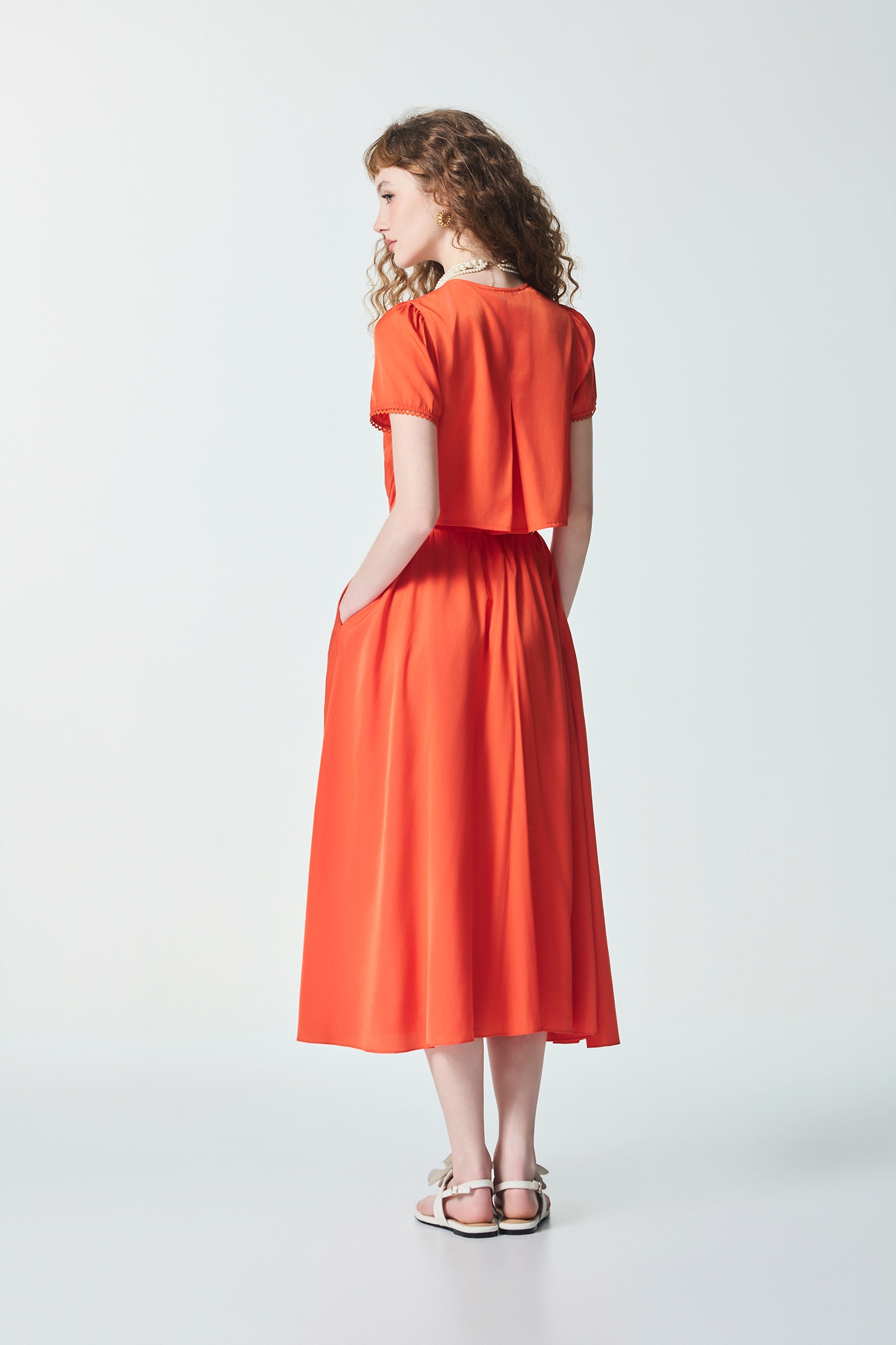 Front Wrap Neckline Short Sleeve DressFront Wrap Neckline Short Sleeve Dress,Dresses,Season (SS) Look