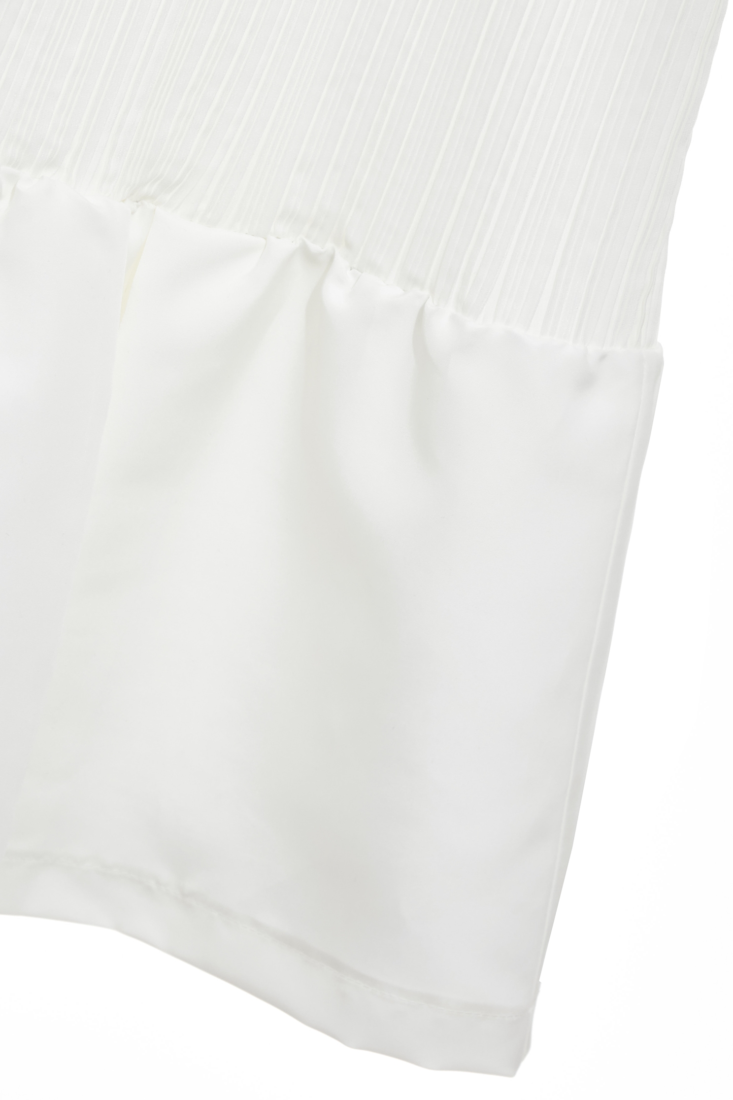 Simple Pleated Hem Dress,Dresses,Season (SS) Look,White dresses