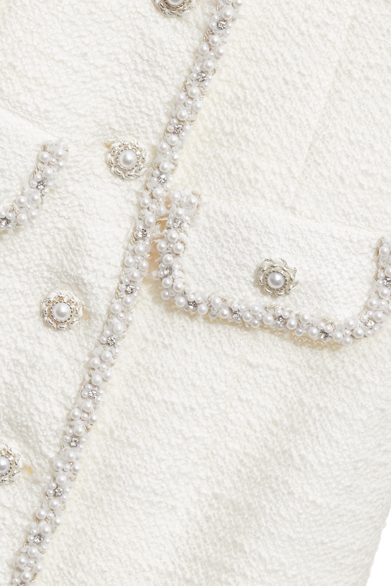 Off White Tweed Dress With Pearl DetailOff White Tweed Dress With Pearl Detail,Dresses,pearl,White dresses,Season (AW) Look