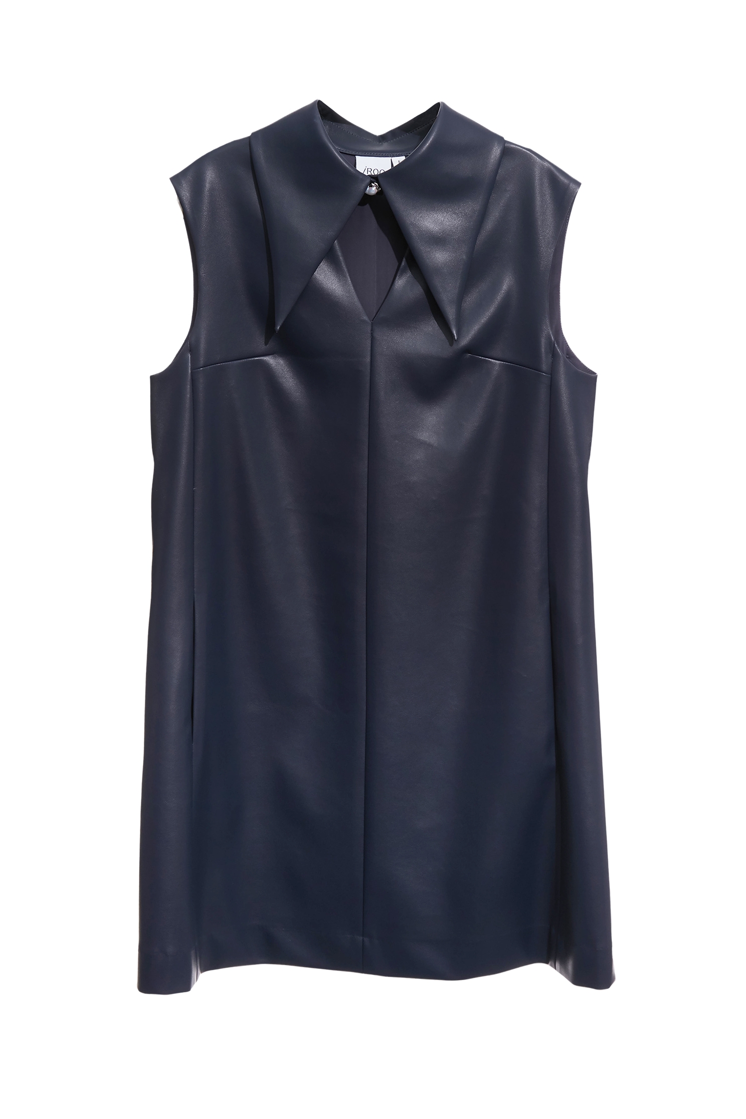 Sleeveless PU Navy DressSleeveless PU Navy Dress,Dresses,Leather,Season (AW) Look