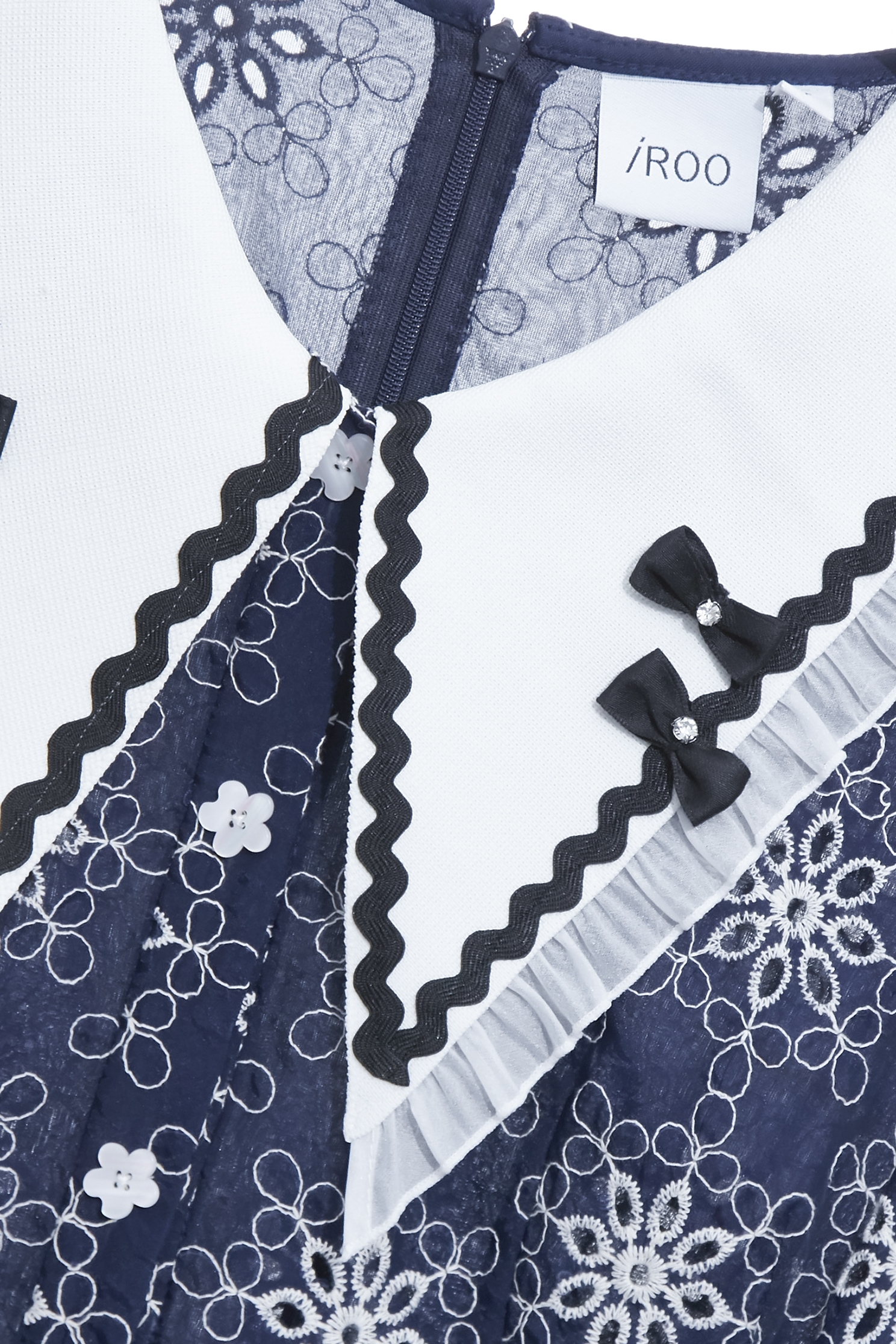 Bow Detail Floral Embroidery Short Sleeve DressBow Detail Floral Embroidery Short Sleeve Dress,Dresses,Embroidered,Season (AW) Look