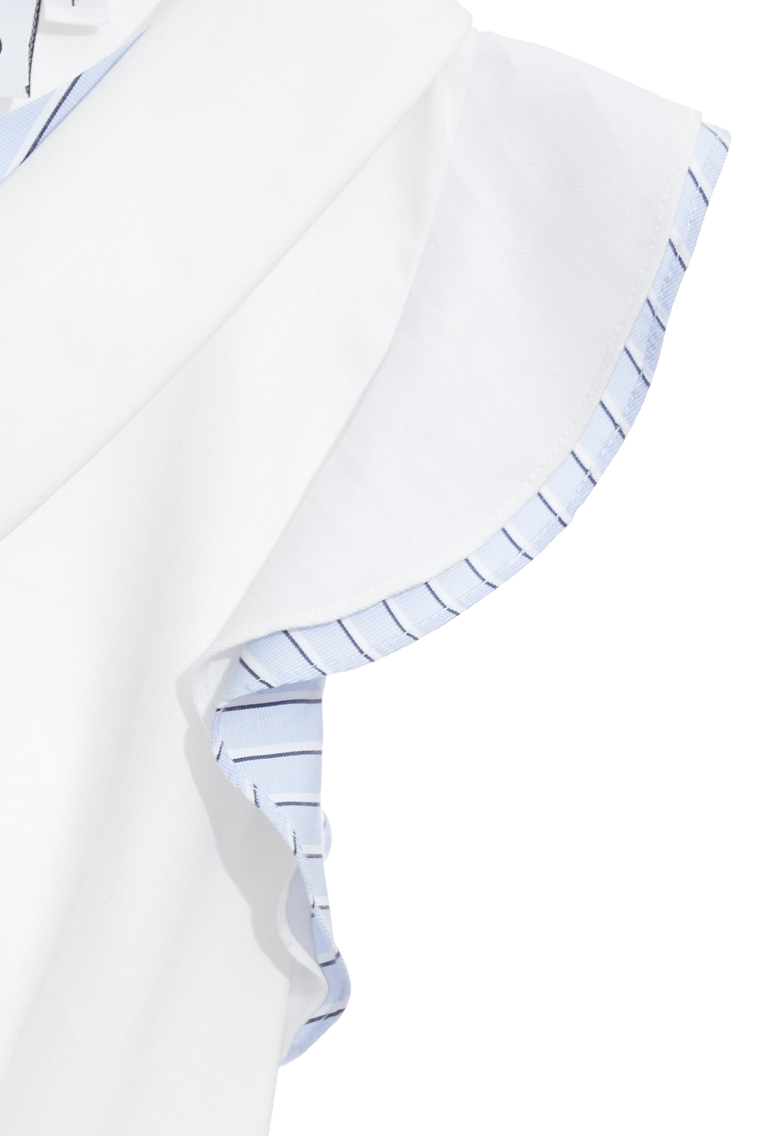 Cream White Faux-Layered DressCream White Faux-Layered Dress,Dresses,Stripe,White dresses,Season (AW) Look