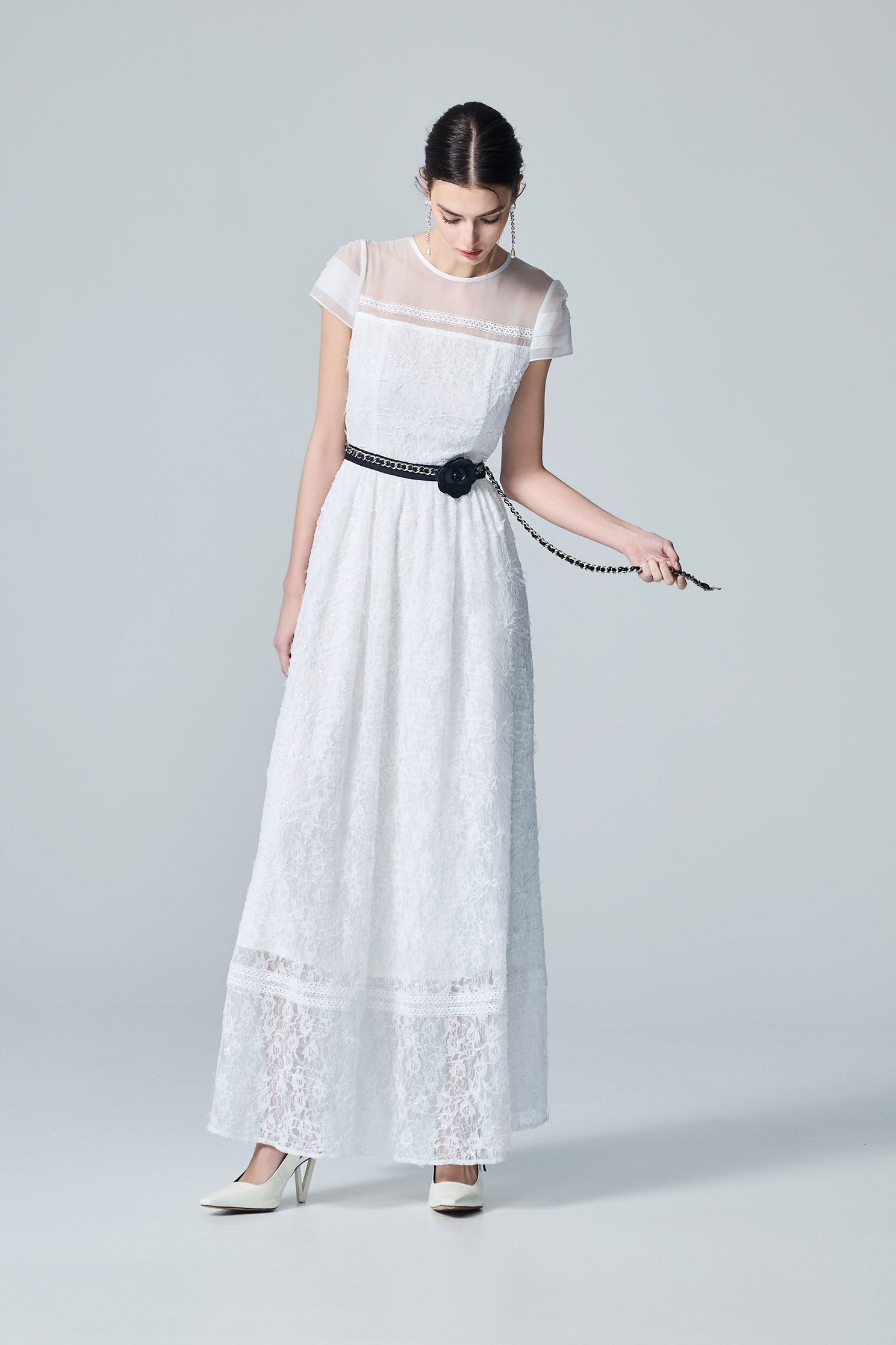 Full Lace Sequin Maxi DressFull Lace Sequin Maxi Dress,Dresses,White dresses,Season (AW) Look,Lace