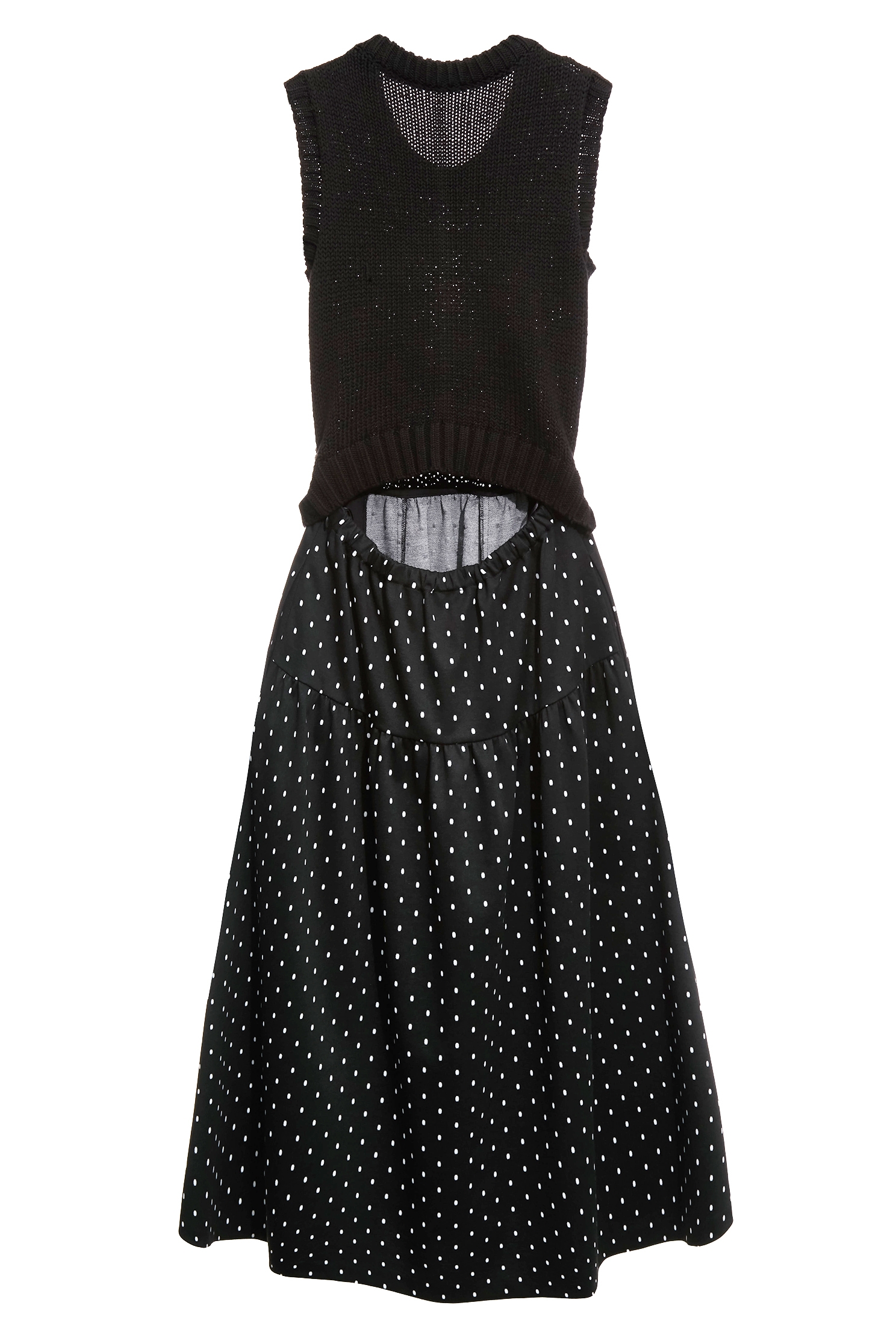 Cable Knit With Polka Dot Print DressCable Knit With Polka Dot Print Dress,Dresses,Office Looks,Knitted dresses,dotcollection,Season (AW) Look,Valentine,sleeveless tops,Knitted,Knitted dresses