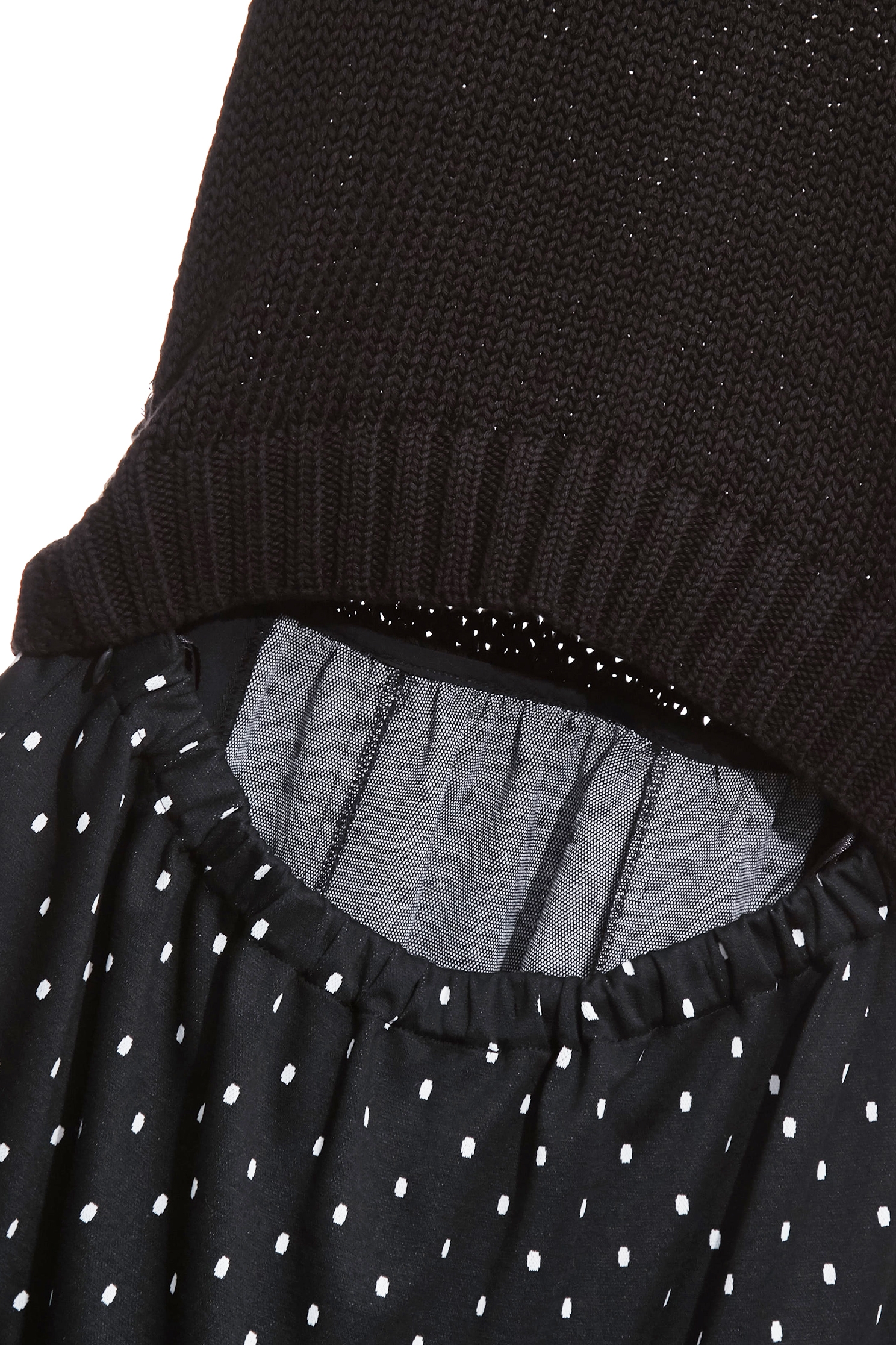 Cable Knit With Polka Dot Print DressCable Knit With Polka Dot Print Dress,Dresses,Office Looks,Knitted dresses,dotcollection,Season (AW) Look,Valentine,sleeveless tops,Knitted,Knitted dresses