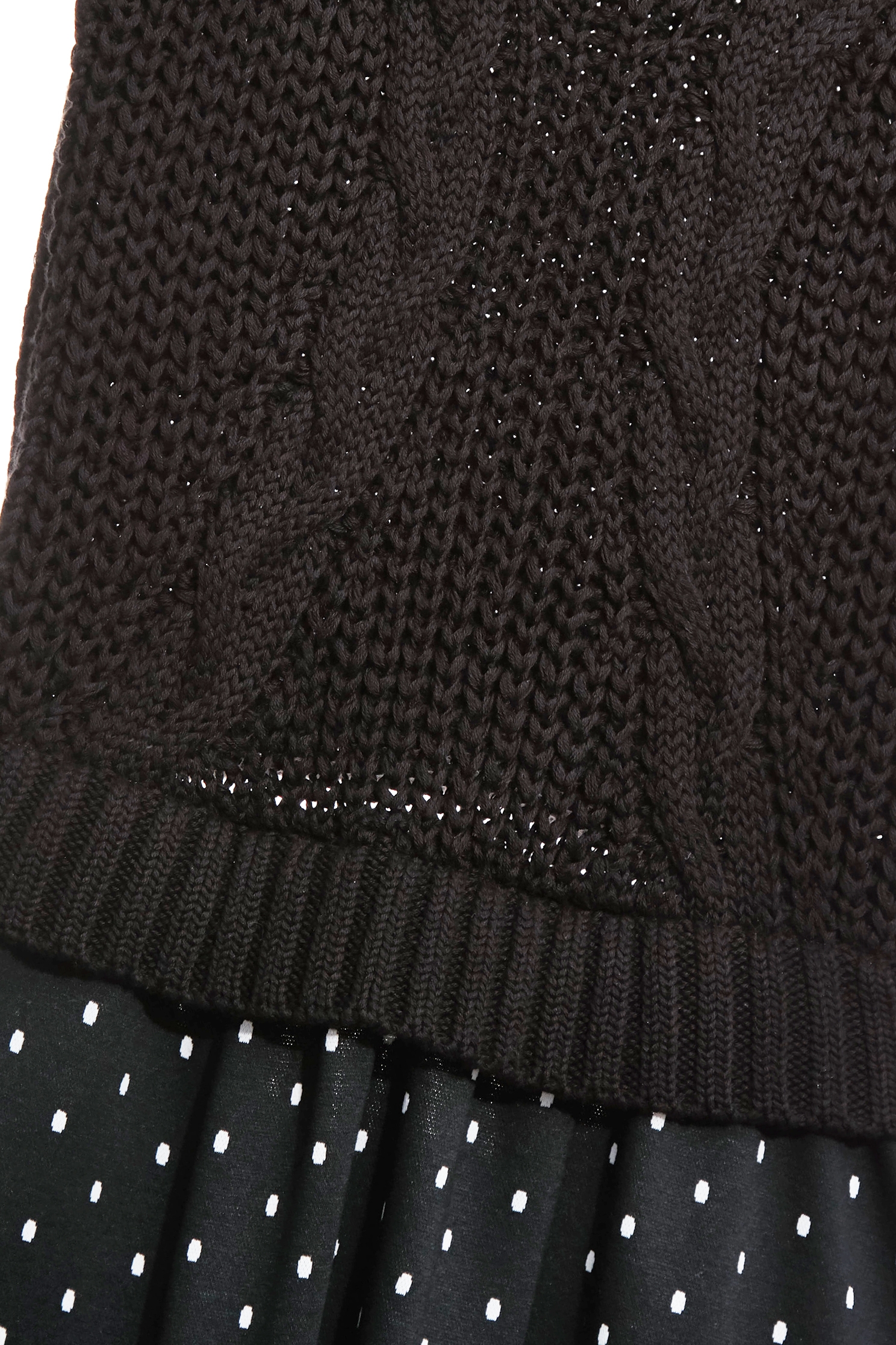 Cable Knit With Polka Dot Print DressCable Knit With Polka Dot Print Dress,Dresses,Office Looks,Knitted dresses,dotcollection,Season (AW) Look,Valentine,sleeveless tops,Knitted,Knitted dresses