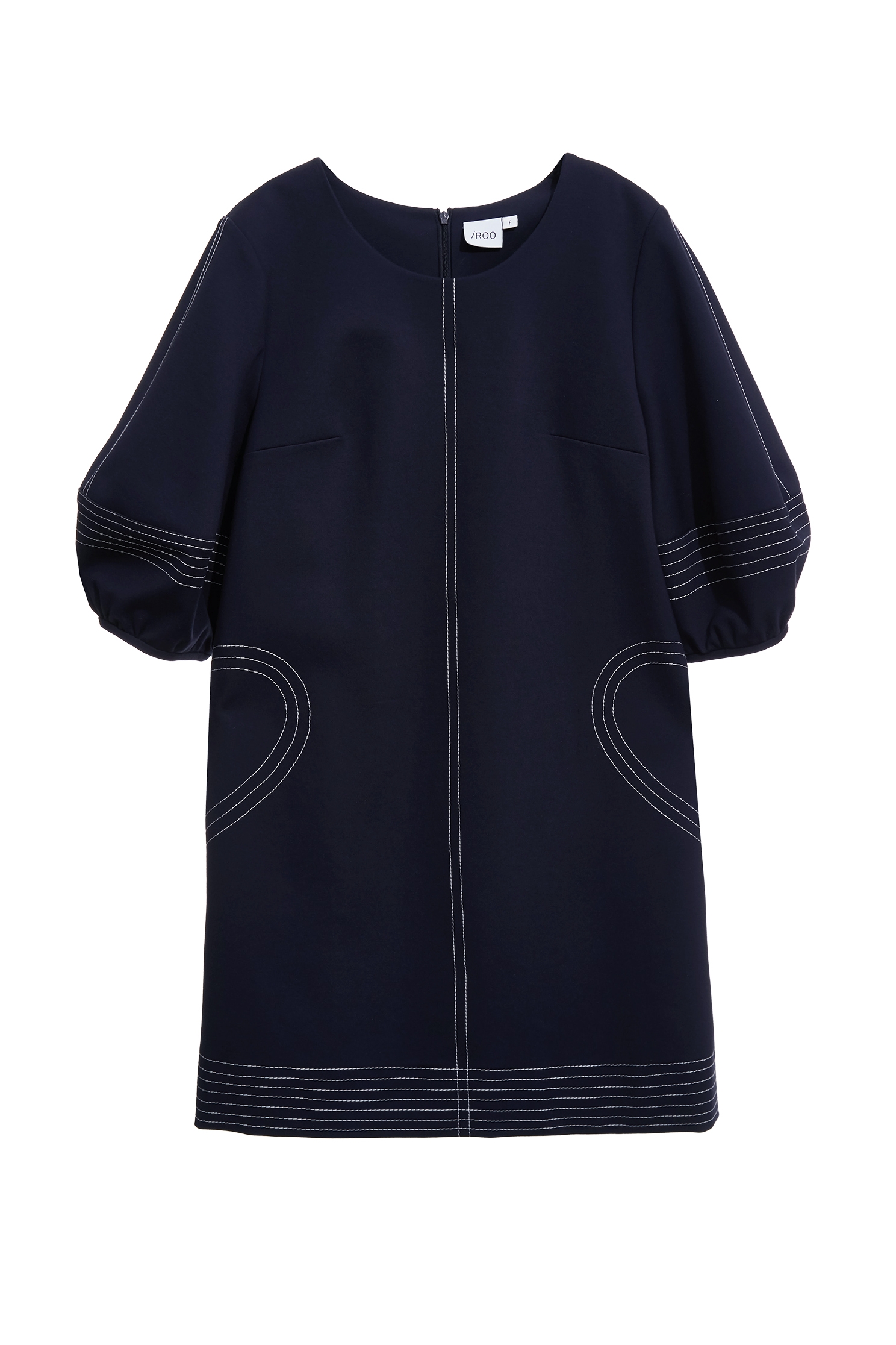 Contrast Stitching Detail Navy DressContrast Stitching Detail Navy Dress,Dresses,Season (AW) Look