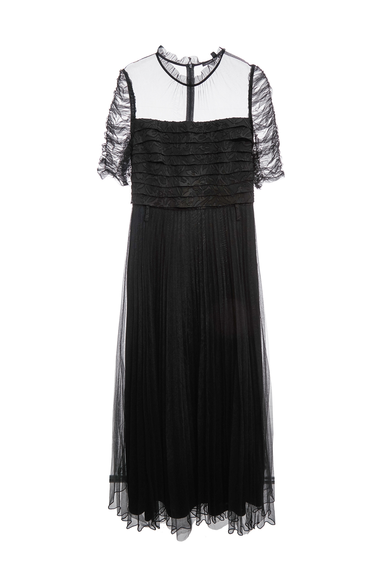 Pleated Tulle Black DressPleated Tulle Black Dress,Dresses,Season (AW) Look,Mesh fabric,Chiffon,Black dresses