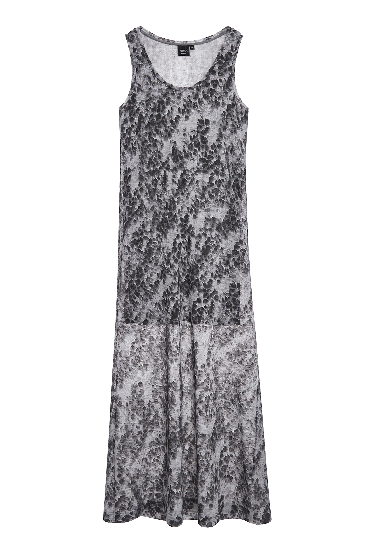 Charcoal Leopard Ink Print Style Sleeveless DressCharcoal Leopard Ink Print Style Sleeveless Dress,Dresses,Knitted dresses,Season (AW) Look,sleeveless tops,Knitted,Knitted dresses,Knitted tops