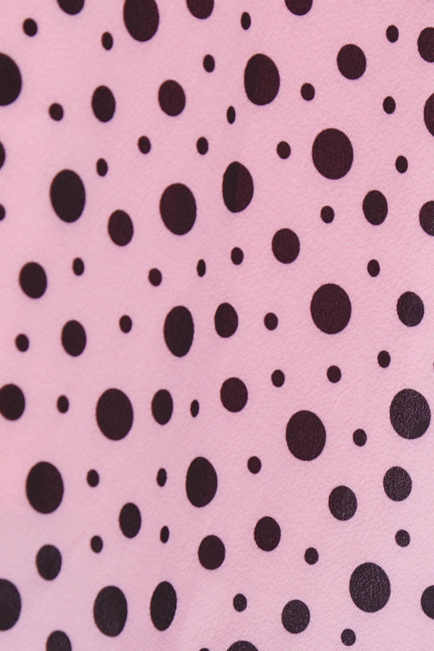 Black Polk Dot Pink Maxi DressLoose-fitting dotted long dress with belt,Dresses,Printed dresses,mothergift,dotcollection,Season (AW) Look,Belts,Lace,dresses,Maxi dresses