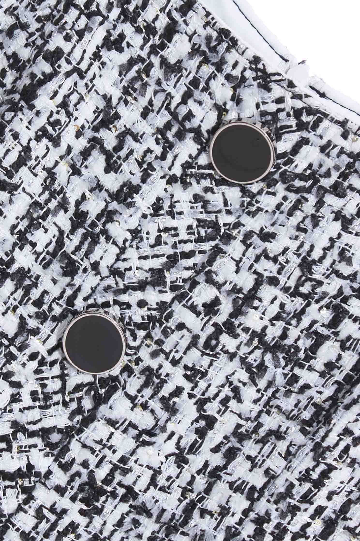 Sleeveless Fitted Tweed Short DressSequin classic tweed dress,Dresses,Queen,Woolen tweed,Season (AW) Look,Valentine,sleeveless tops,blossoms