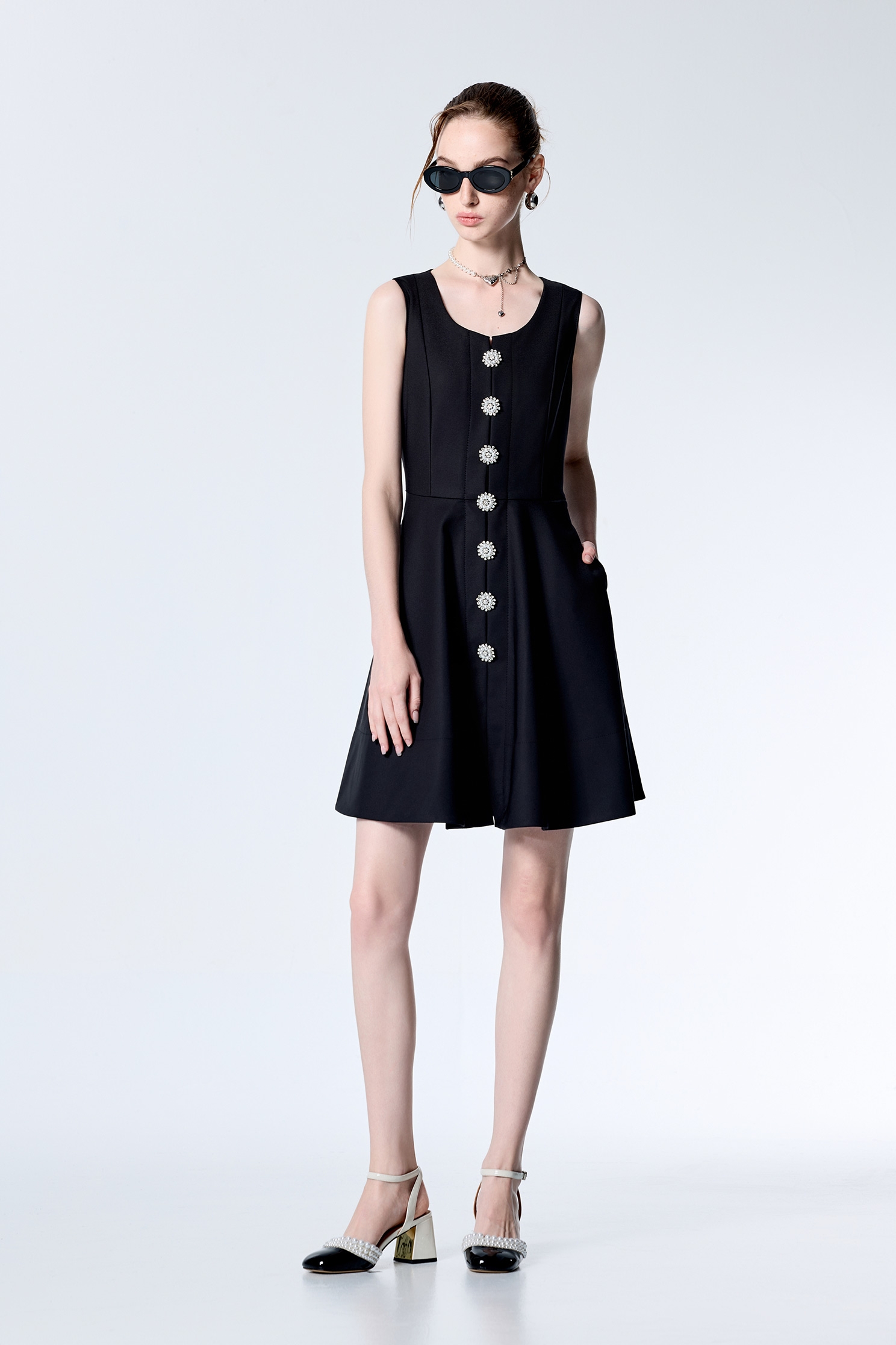 Classic Sleeveless DressClassic Sleeveless Dress,Dresses,Season (SS) Look,pearl