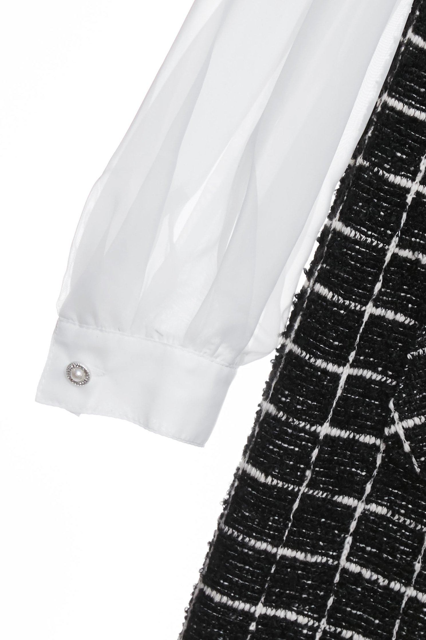 Classic Checkered Fake Two Piece DressClassic Checkered Fake Two Piece Dress,Dresses,Season (SS) Look,pearl,Knitted