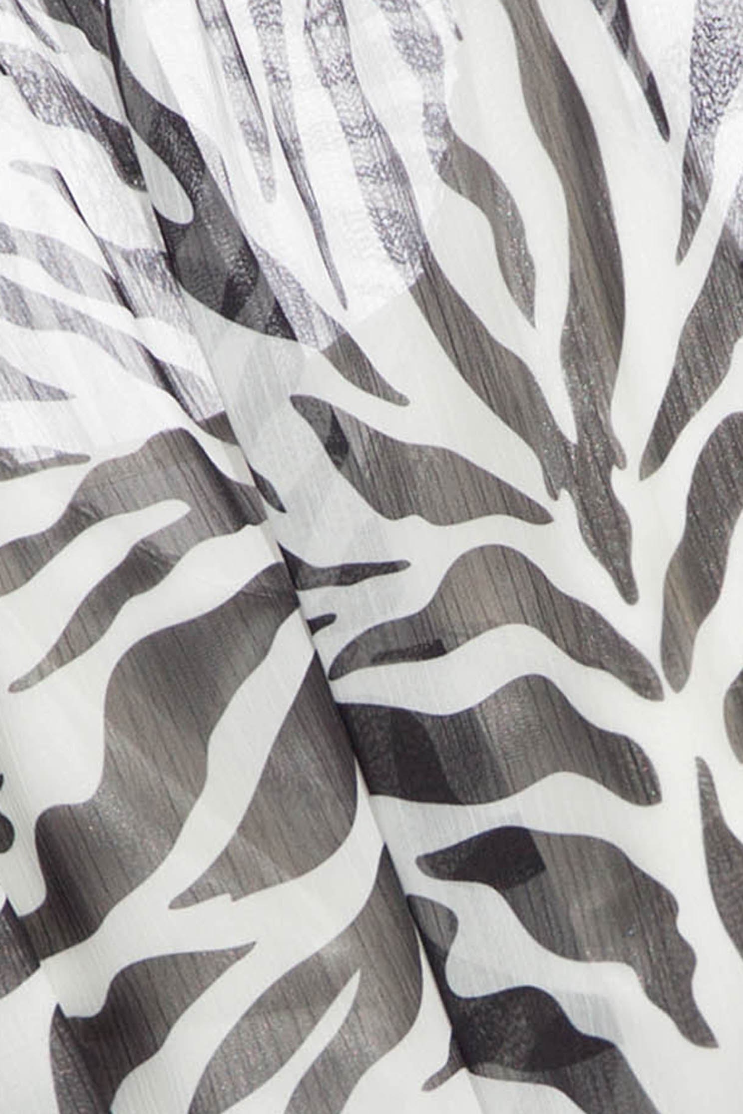 Zebra Print Chiffon DressChiffon dress with zebra print,Chiffon dresses,Season (AW) Look,Thin straps,Belts,Long sleeve dresses,Chiffon,Chiffon dresses