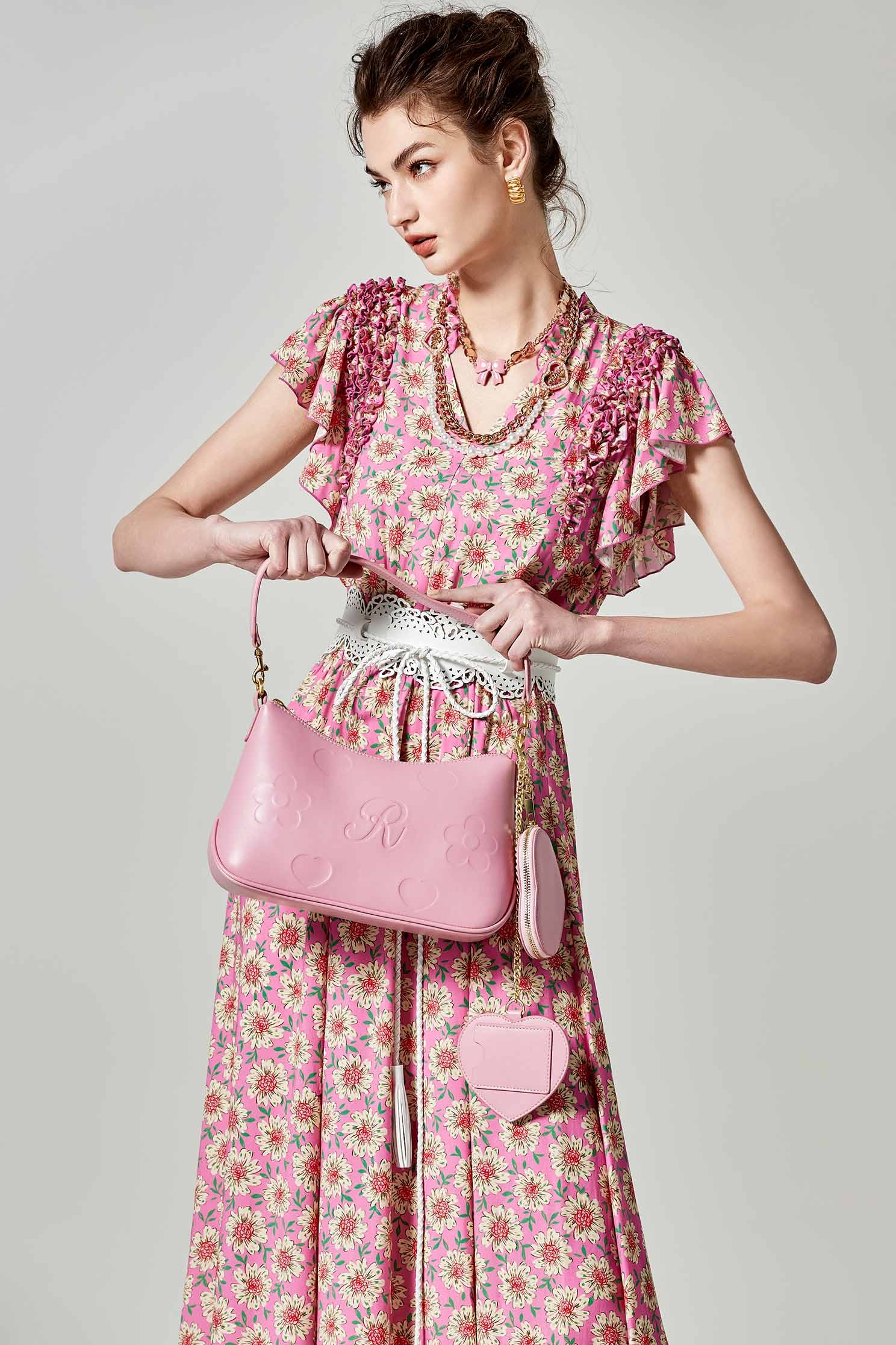 Floral Print With Flutter Sleeve Maxi DressFloral Print With Flutter Sleeve Maxi Dress,Dresses,Season (SS) Look,Maxi dresses