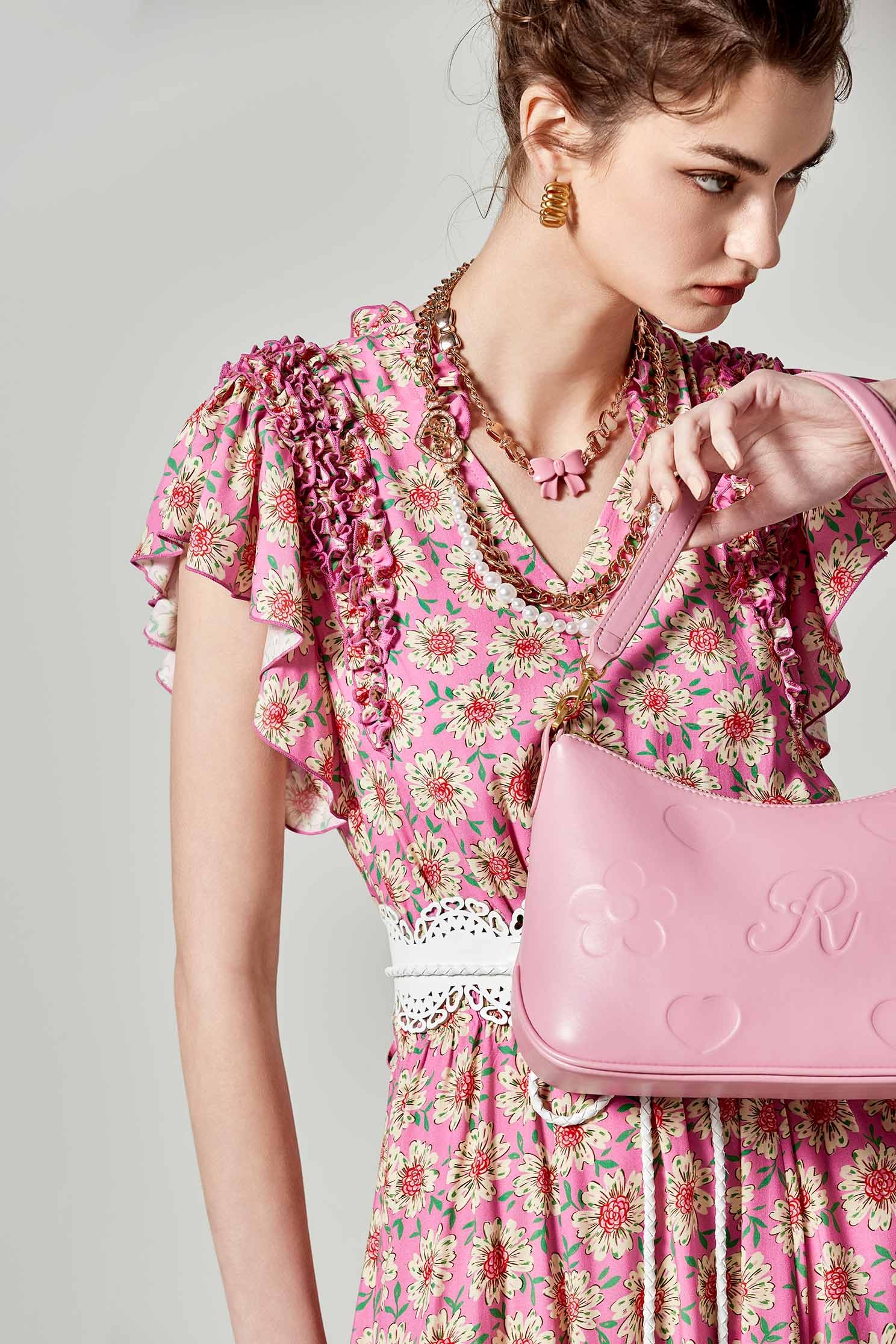 Floral Print With Flutter Sleeve Maxi DressFloral Print With Flutter Sleeve Maxi Dress,Dresses,Season (SS) Look,Maxi dresses