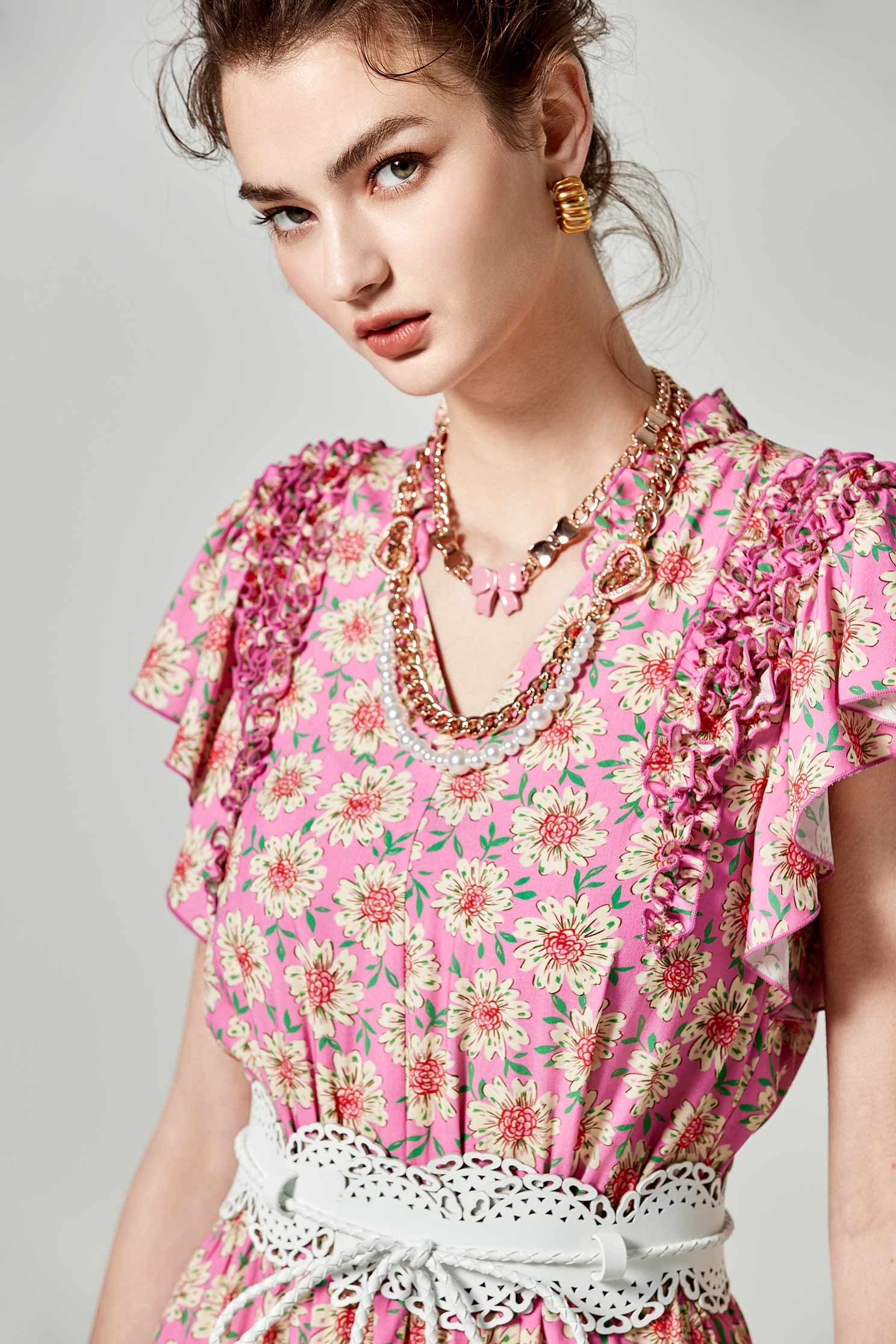 Floral Print With Flutter Sleeve Maxi DressFloral Print With Flutter Sleeve Maxi Dress,Dresses,Season (SS) Look,Maxi dresses