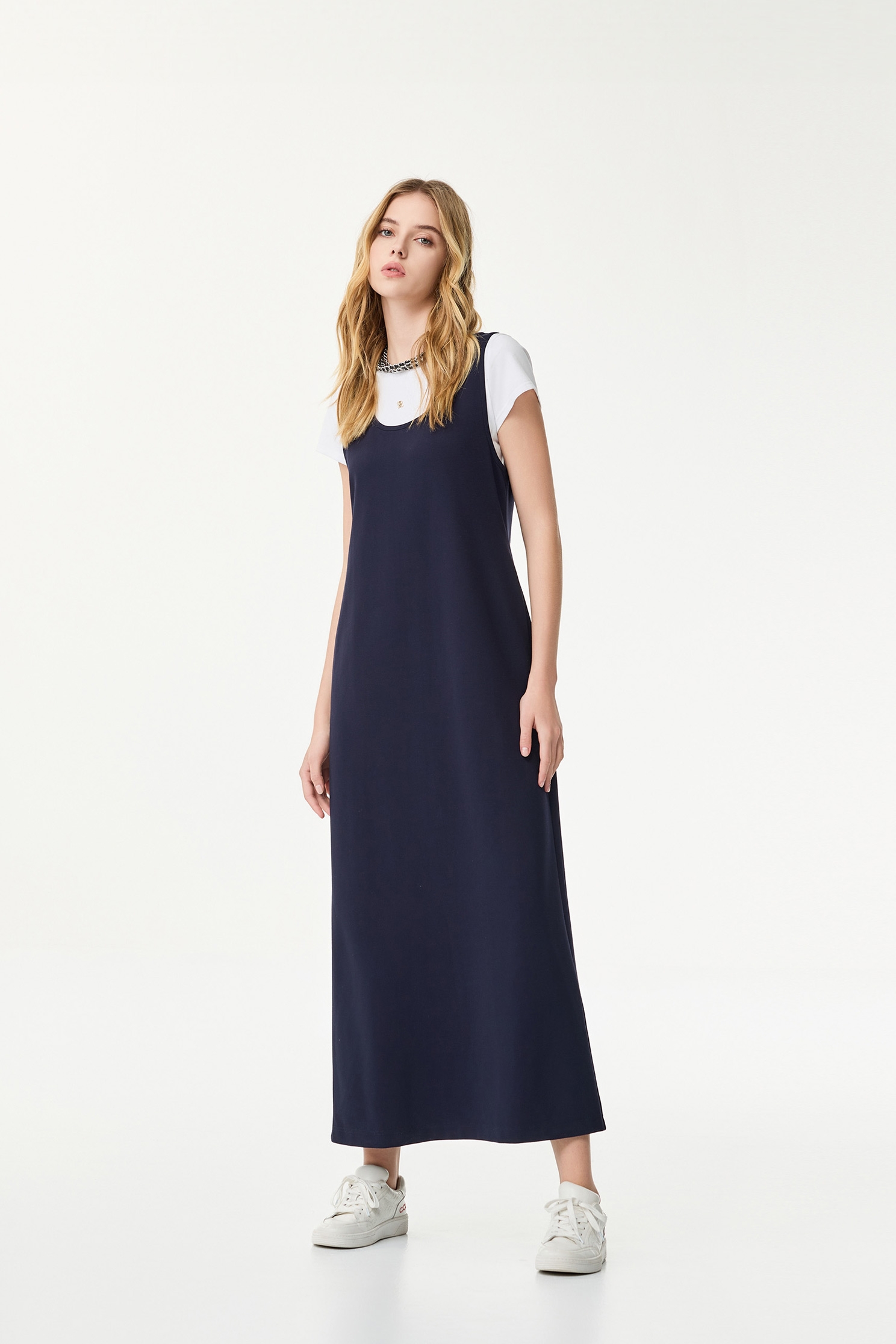 Two Piece Tee Maxi DressTwo Piece Tee Maxi Dress,Dresses,Season (SS) Look,sleeveless tops,Maxi dresses