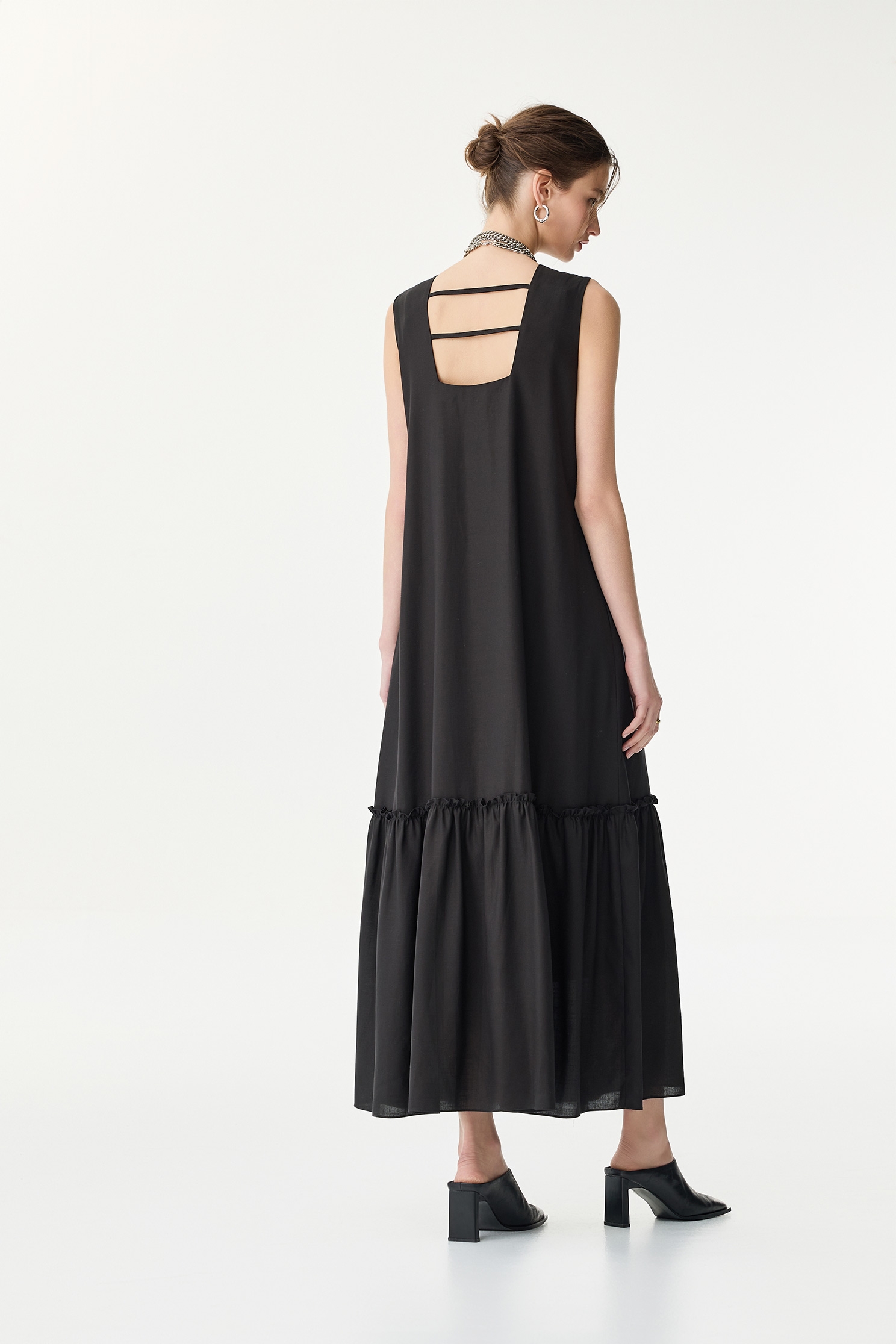 Sleeveless Linen Maxi DressSleeveless Linen Maxi Dress,V-neck dresses,Dresses,Season (SS) Look,Maxi dresses,Black dresses