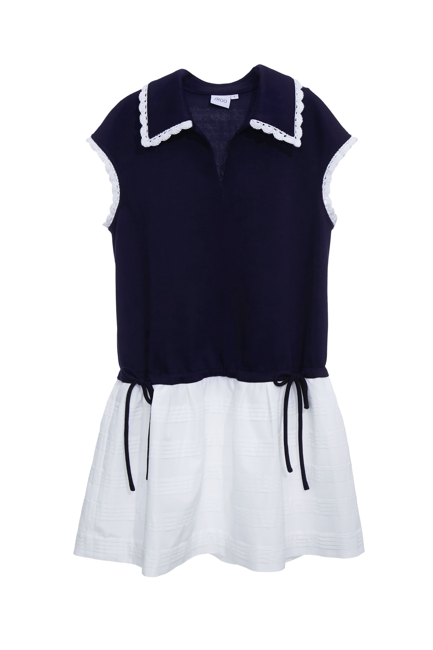 Scallop Lace Trim Detail Contrast DressScallop Lace Trim Detail Contrast Dress,Dresses,Season (SS) Look,Lace